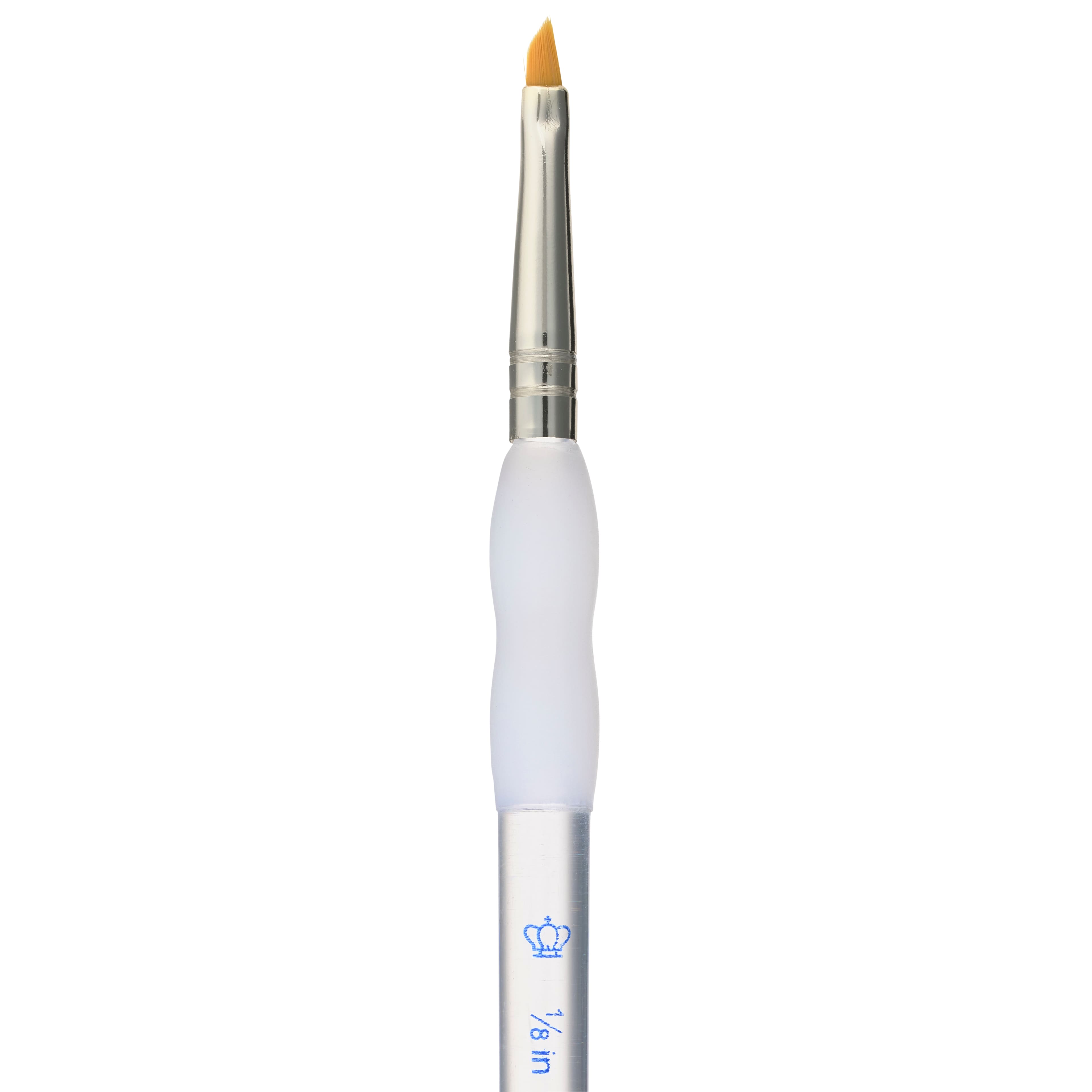 12 Pack: Royal & Langnickel® Soft-Grip™ Golden Taklon Short Handle Angular Brush