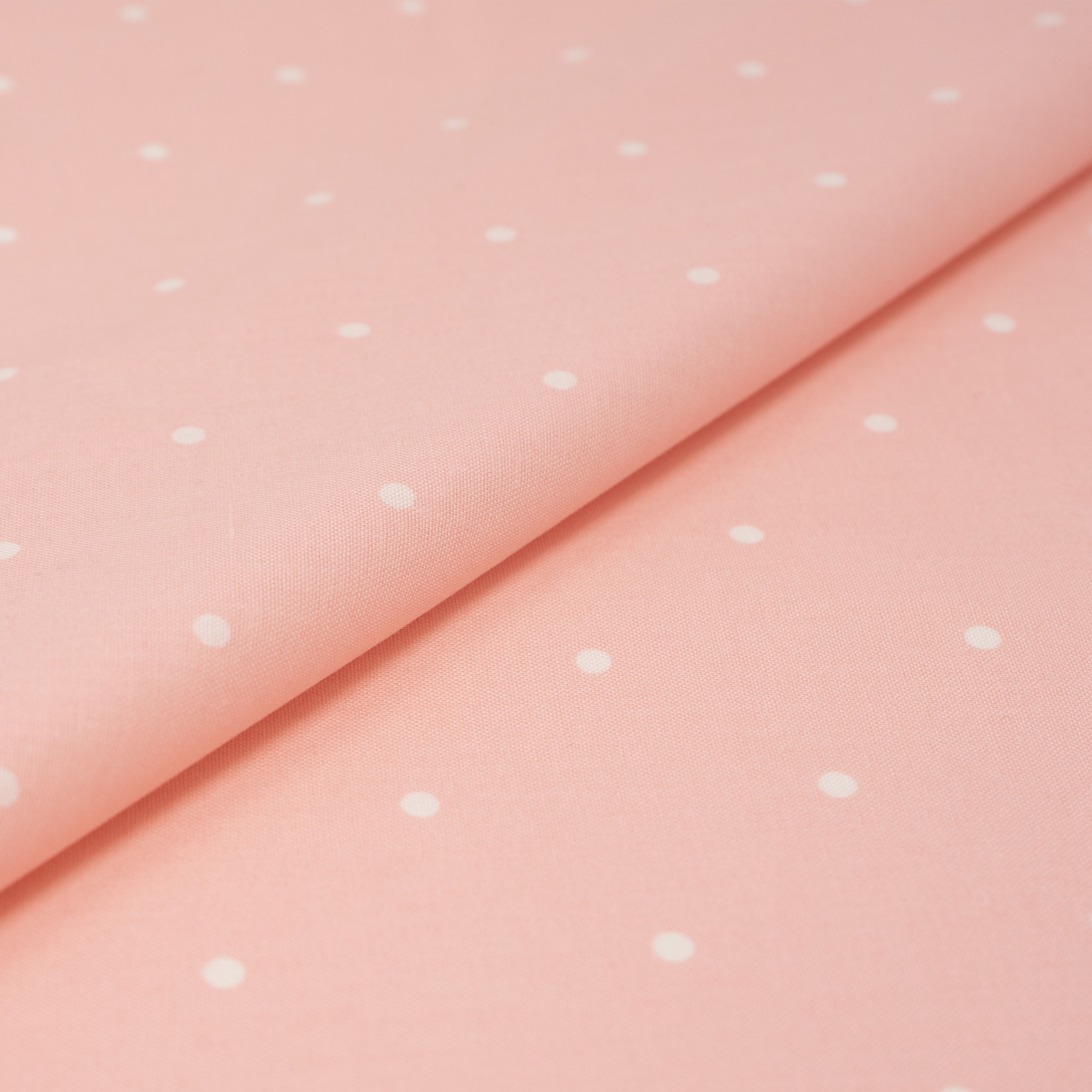 SINGER Pink Polka Dot Cotton Fabric