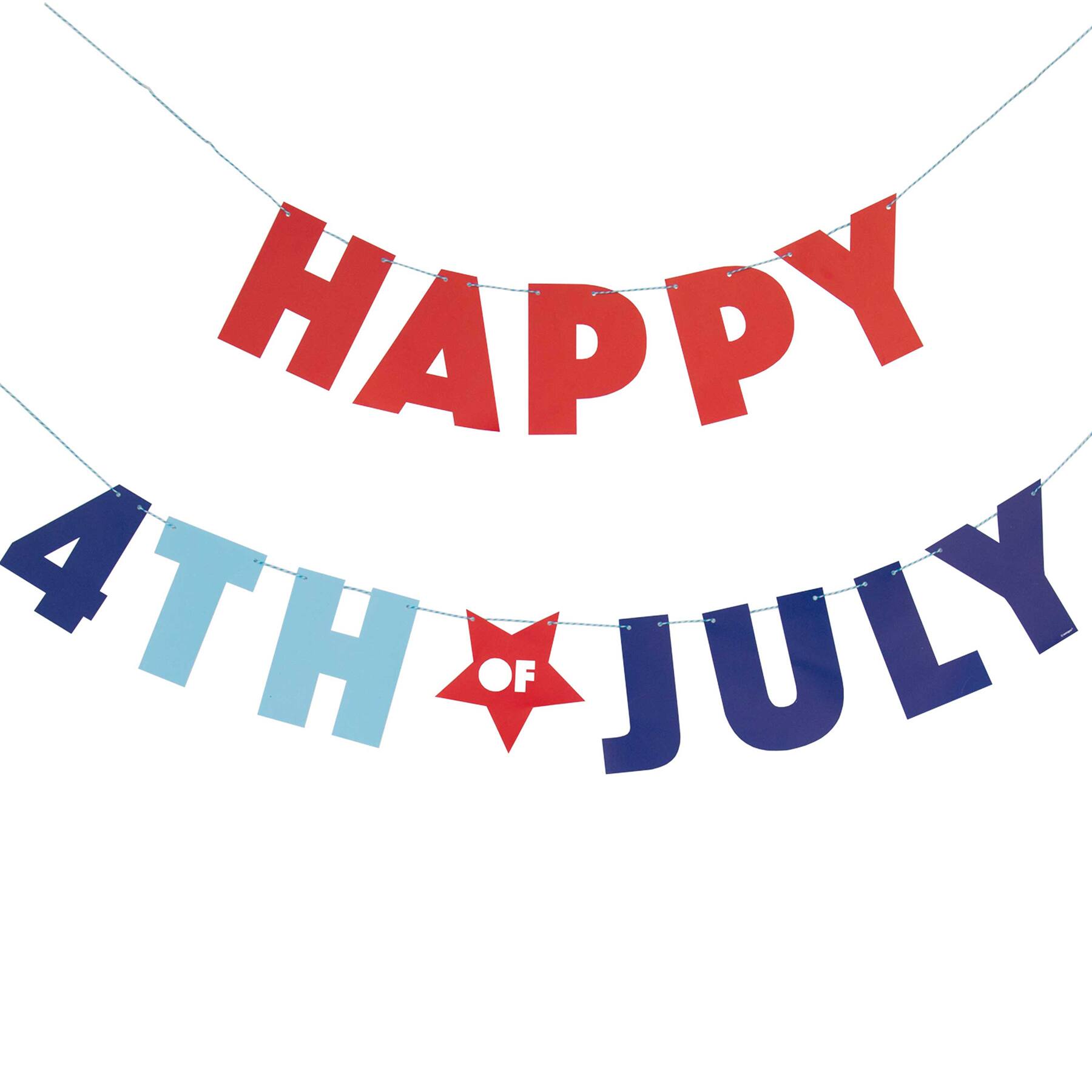 Star Garland And 4th Of July Banner Set 4th Of July Decorations