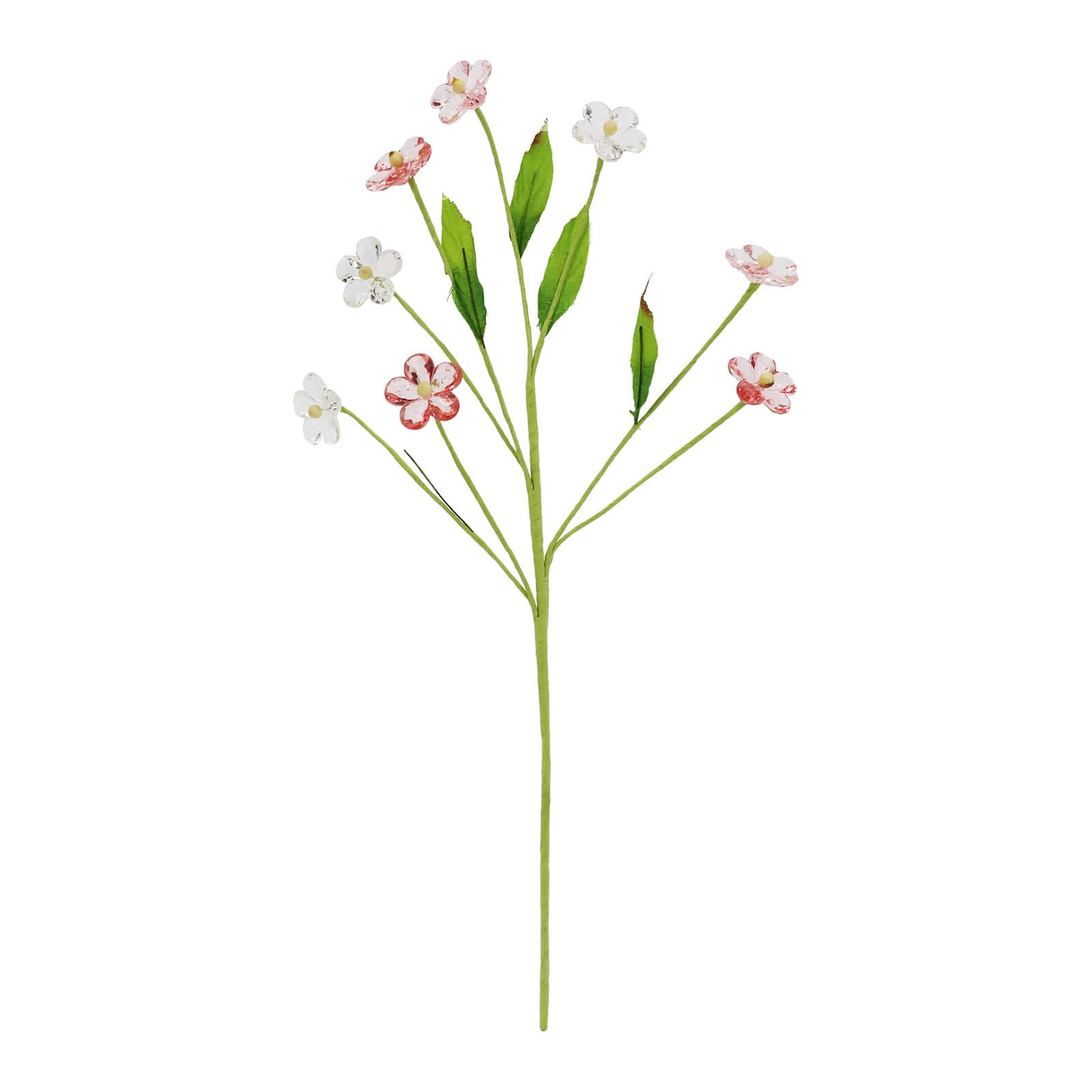 14&#x22; Pink &#x26; White Acrylic Flowers Pick by Ashland&#xAE;