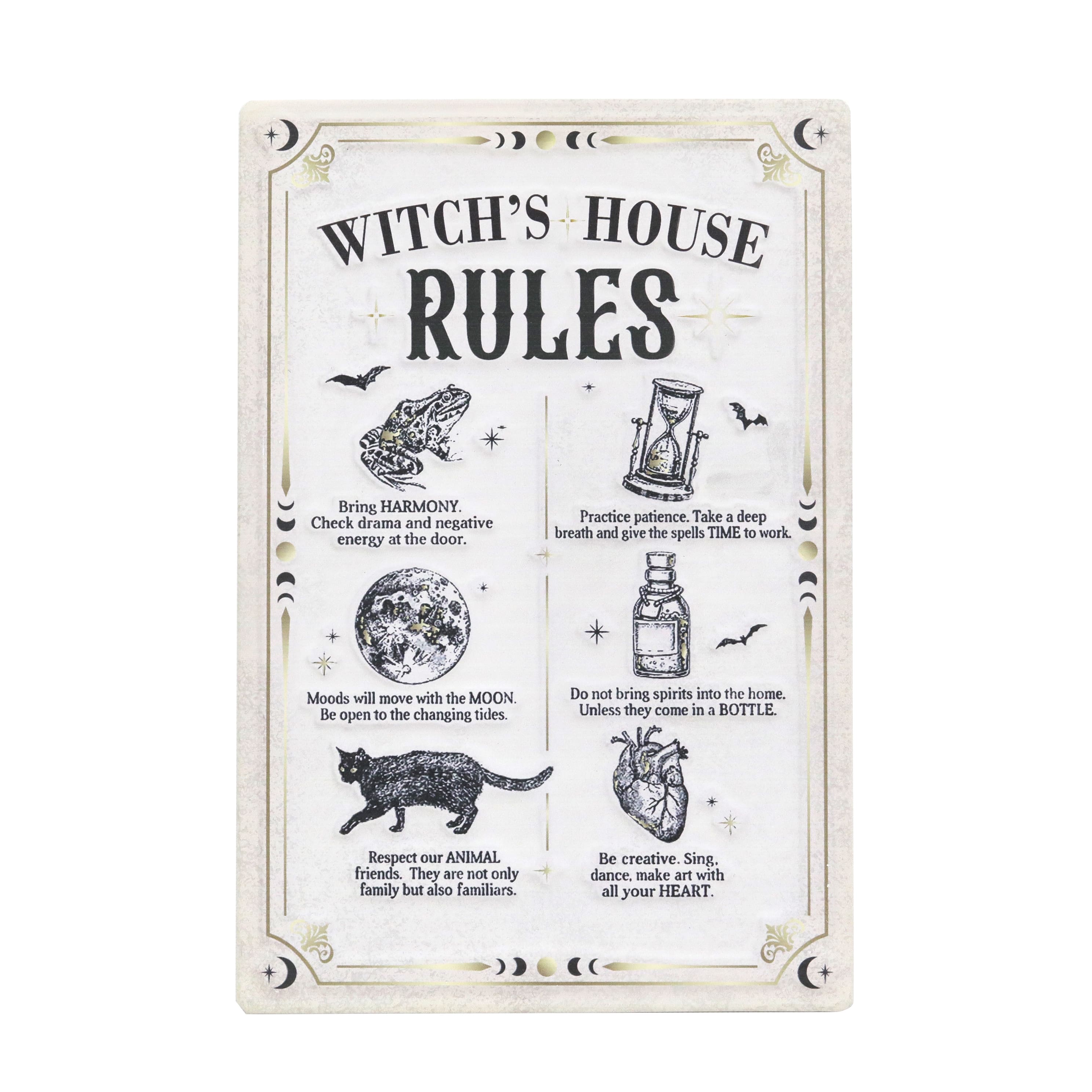 9.5&#x22; x 14&#x22; Witch&#x27;s House Rules Wall Sign by Ashland&#xAE;