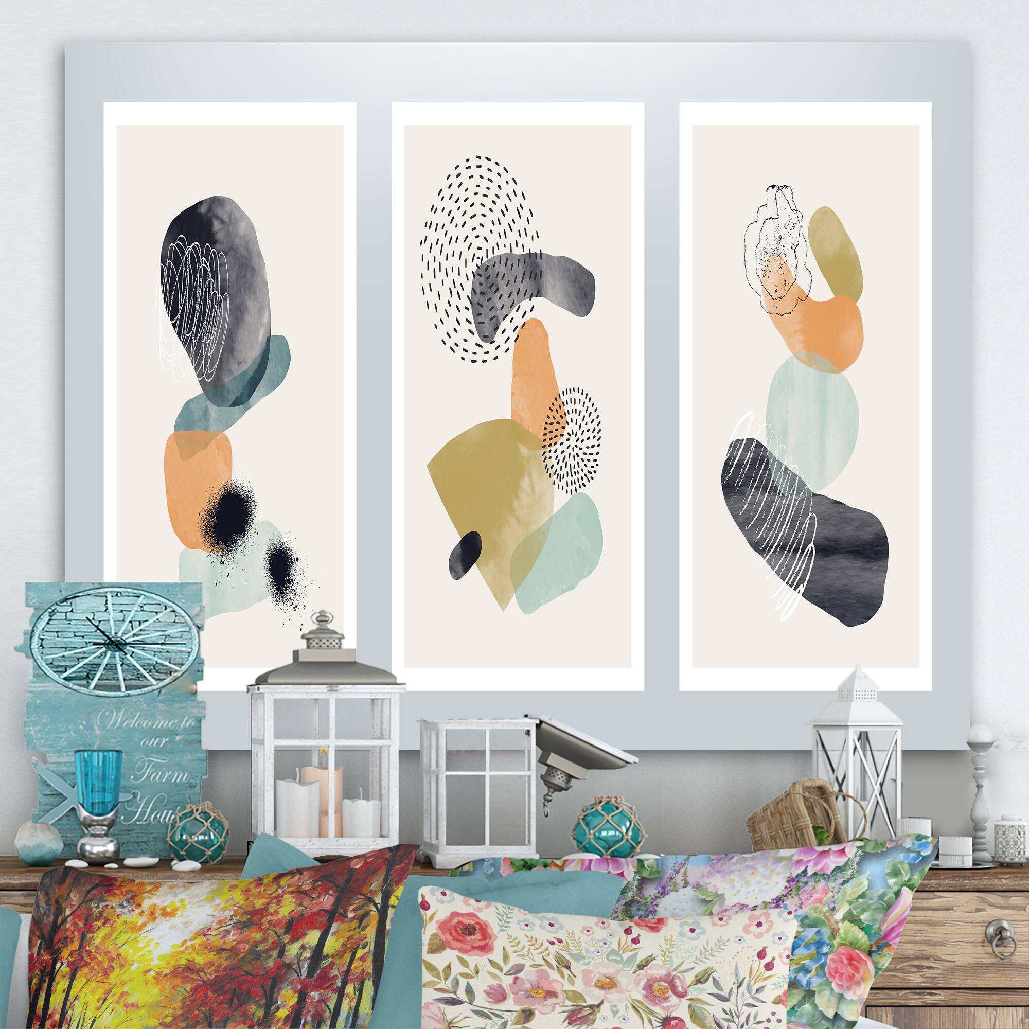 Designart - Minimalistic Compostion of Organic Shapes I