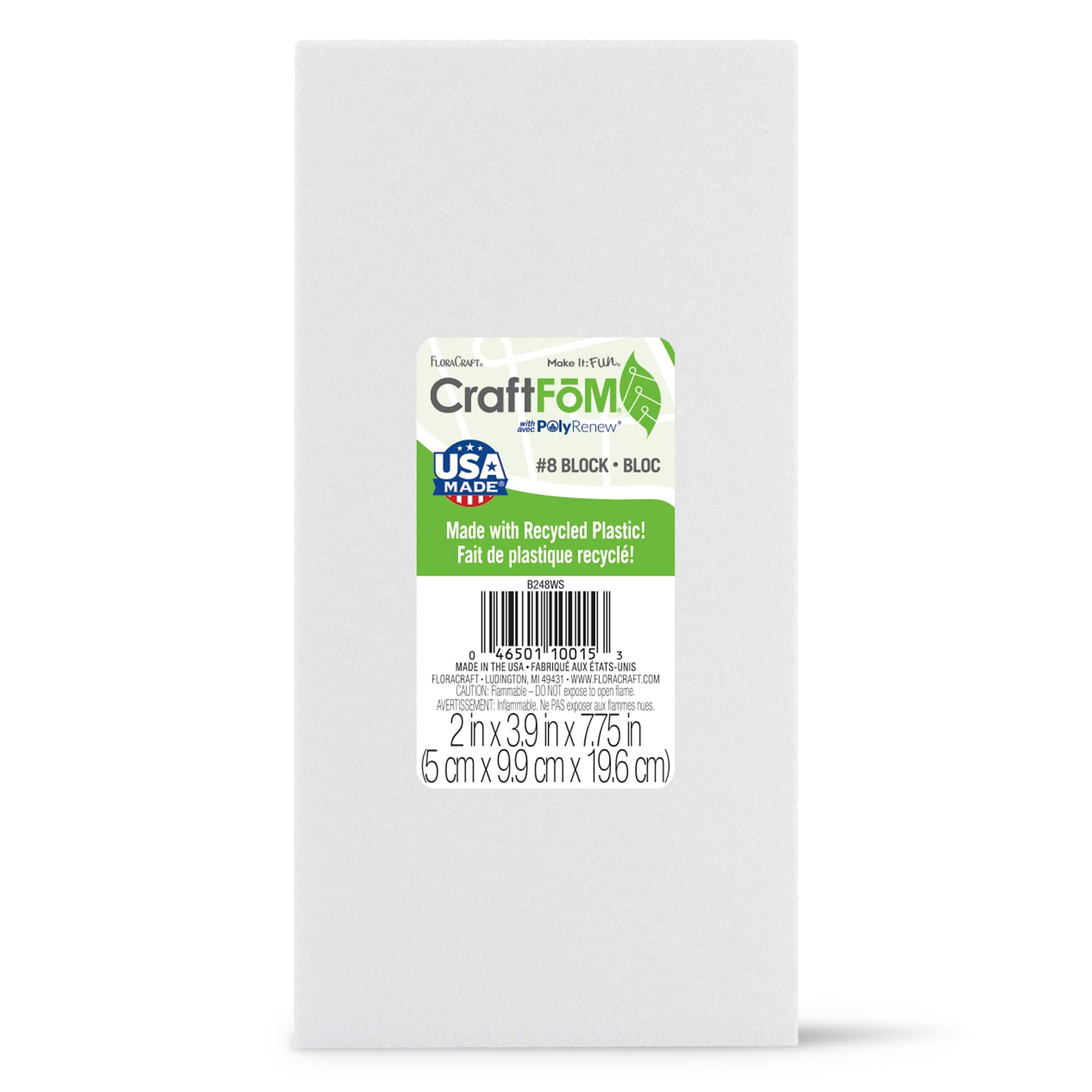 FloraCraft® Styrofoam® Block, White