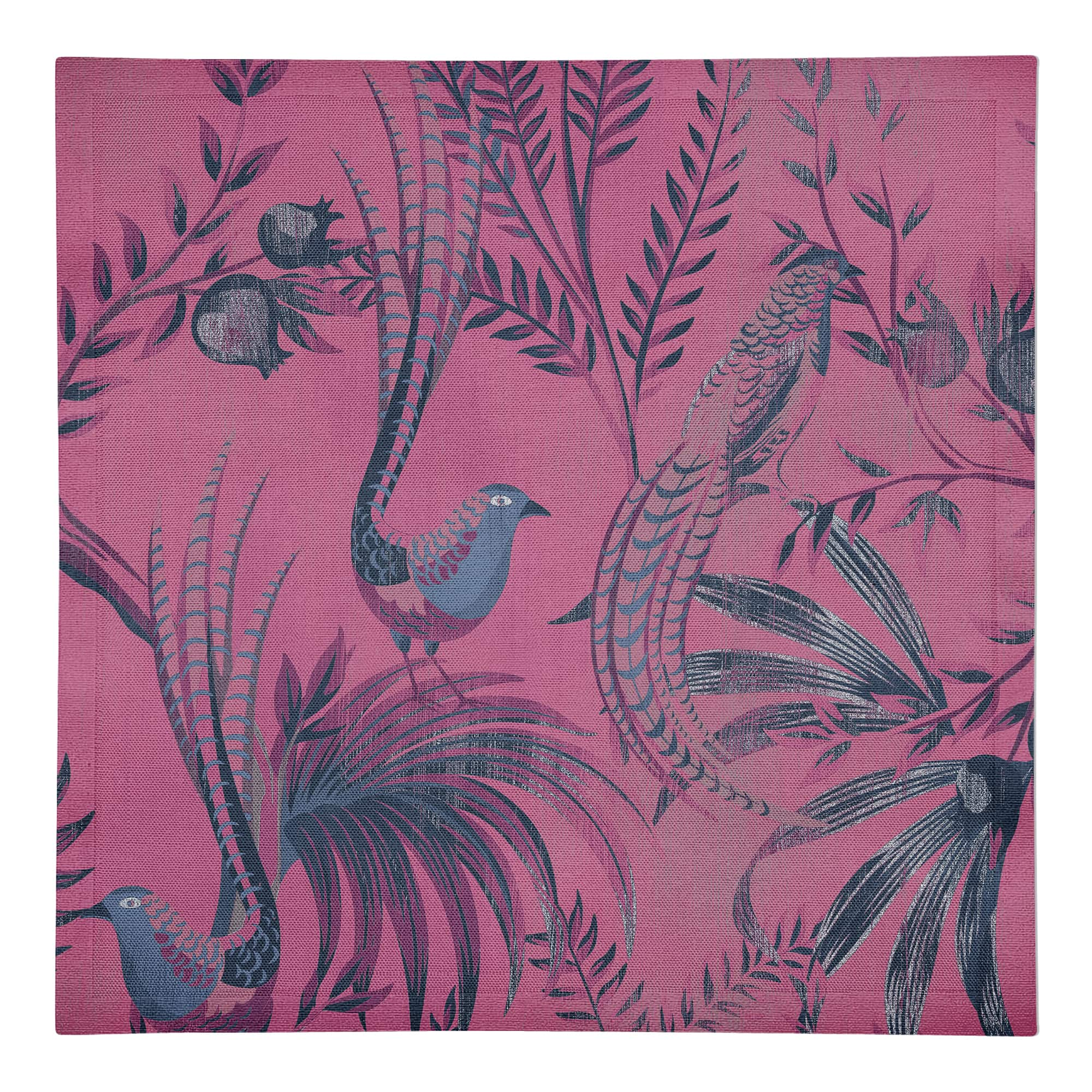 Peacock print napkin