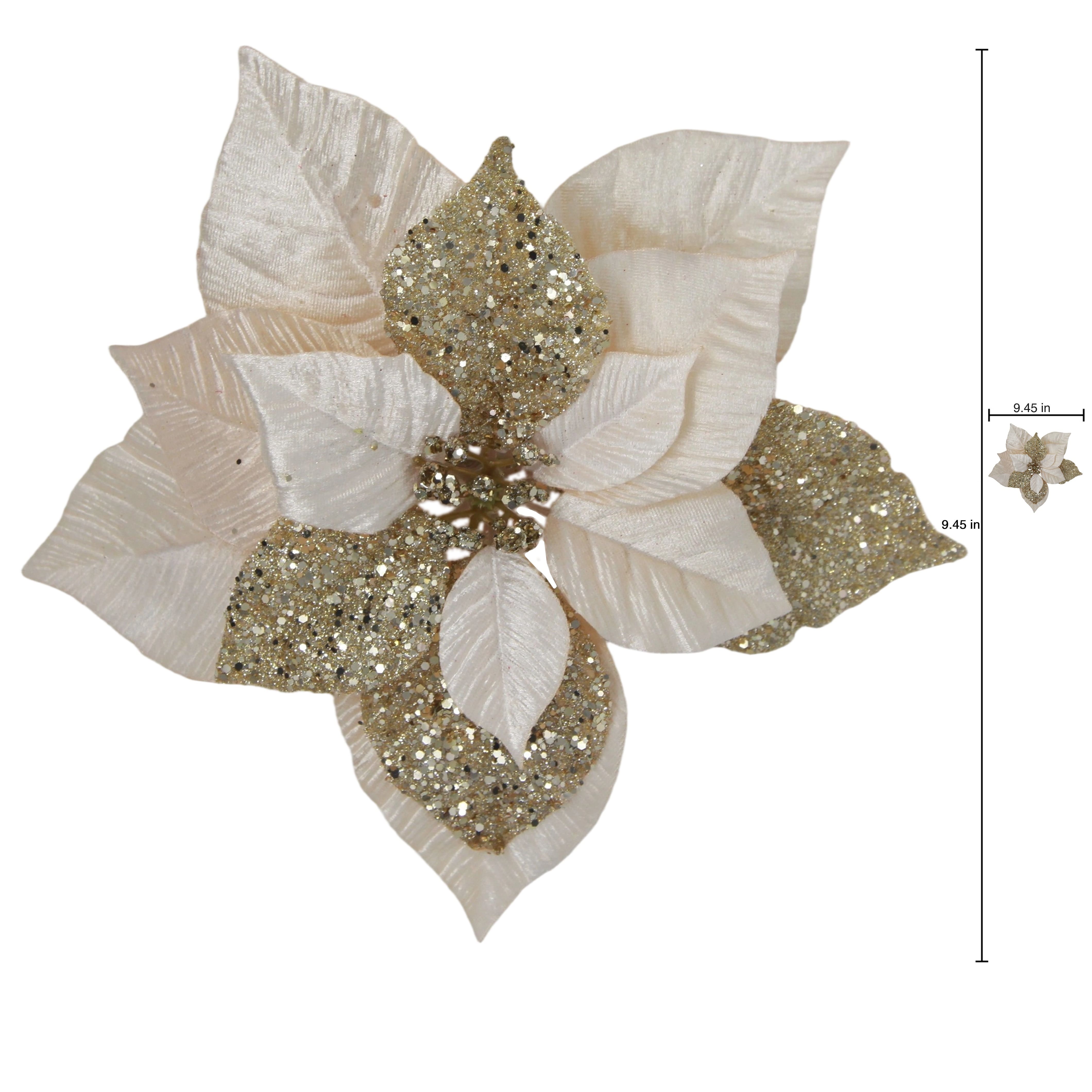 9.5&#x22; Poinsettia Clip Floral Accent by Ashland&#xAE;