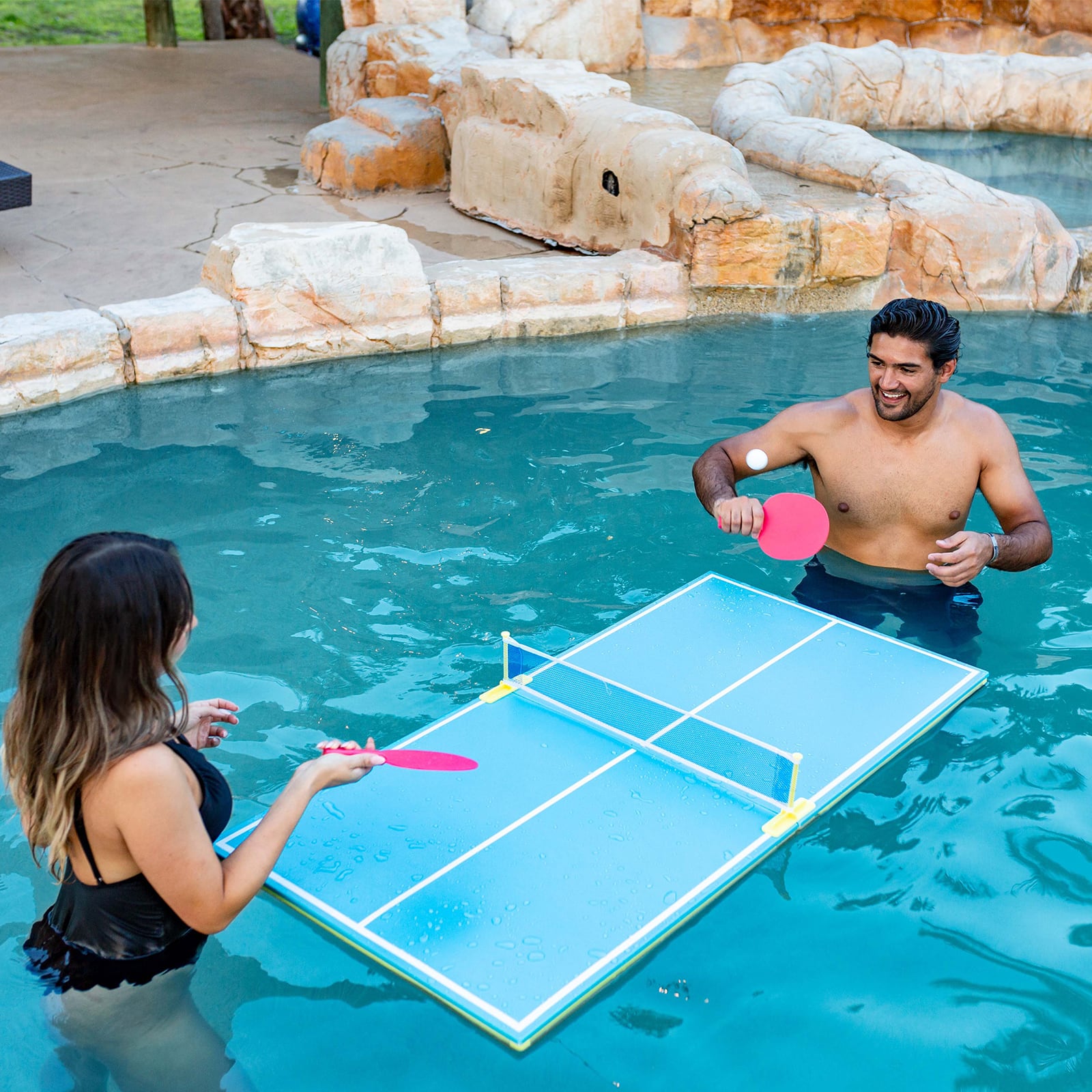 PoolCandy 4.5ft. Floating Table Tennis Set