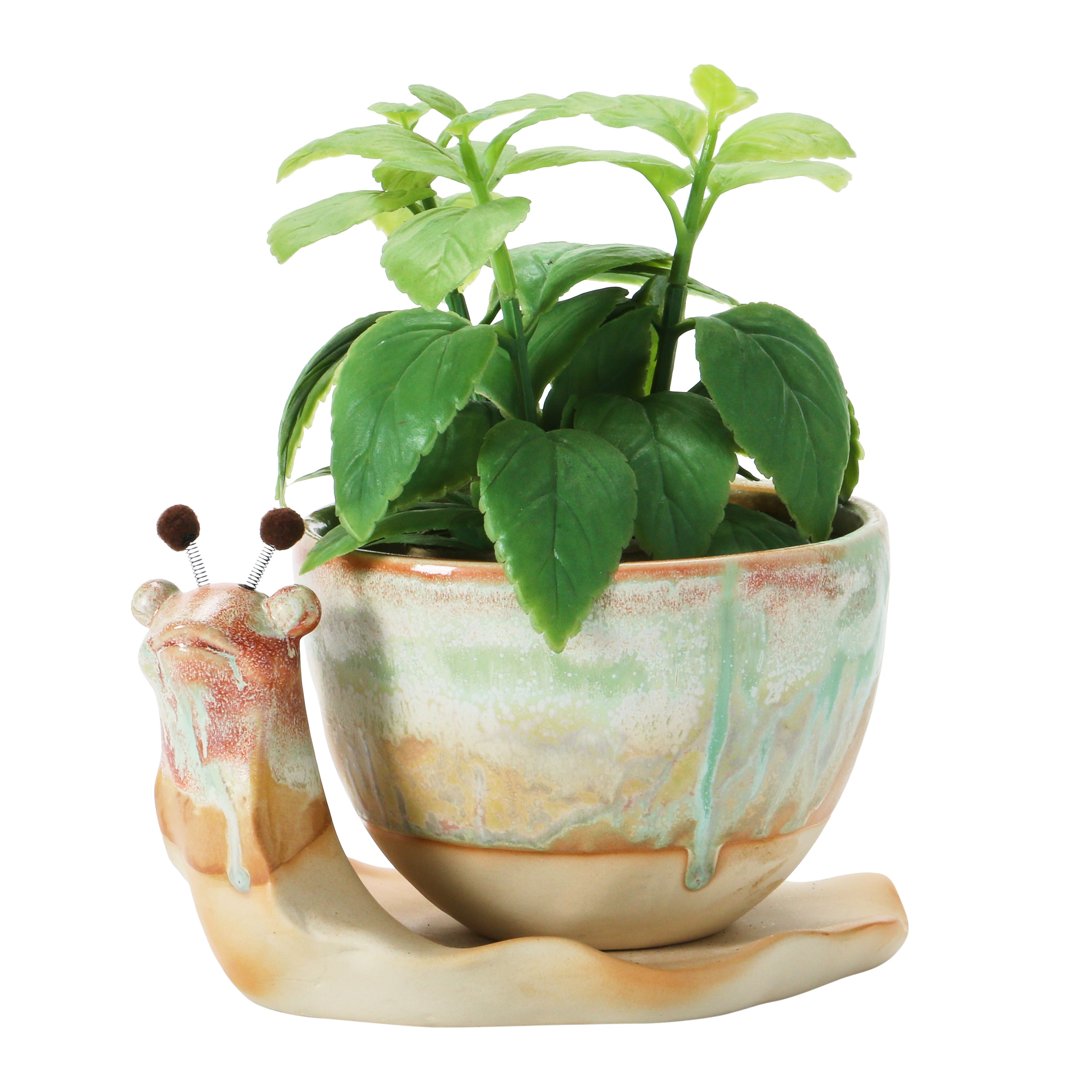 Hello Honey® Stoneware Snail Planter Set