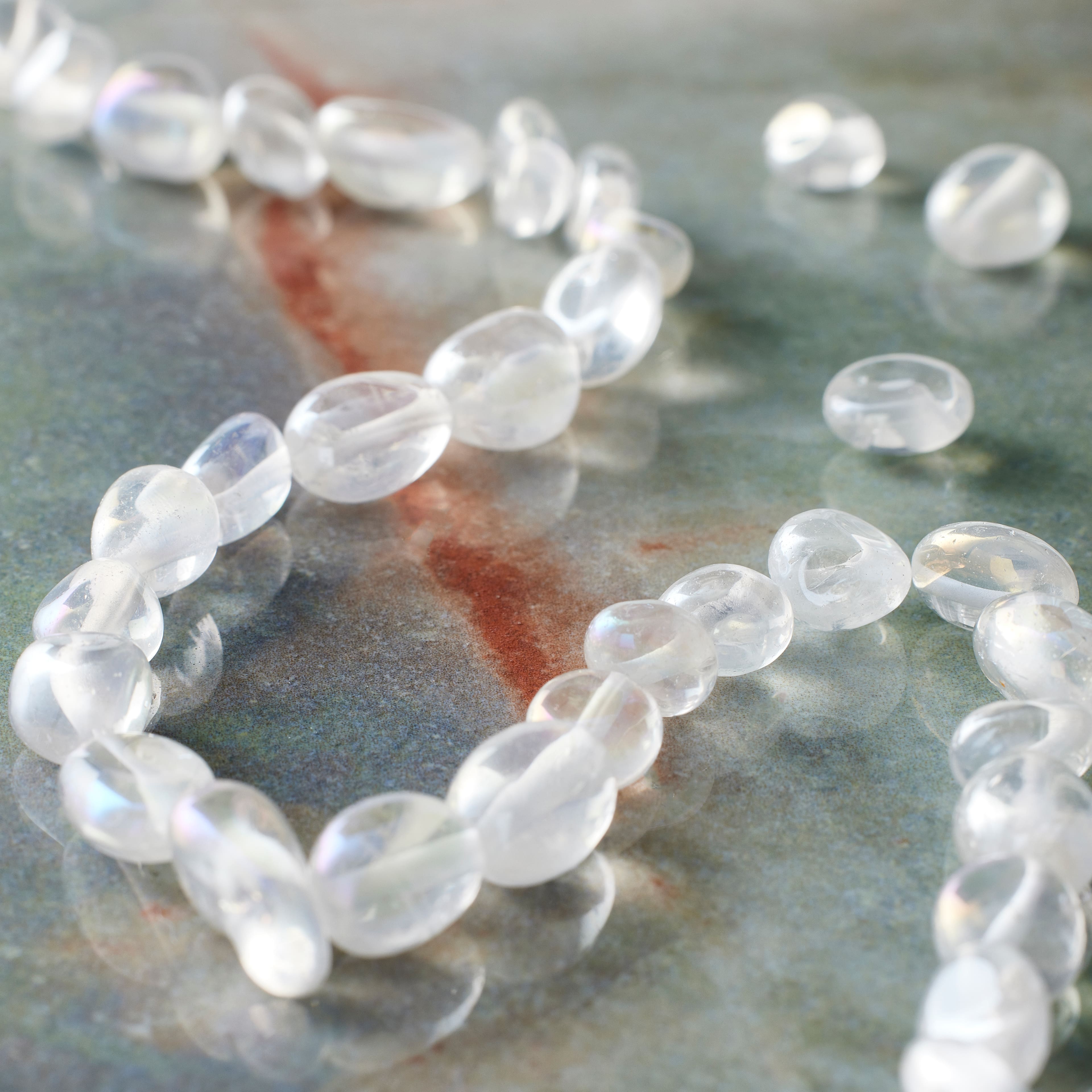 12 Pack: AB Plated Quartz Potato Beads by Bead Landing™