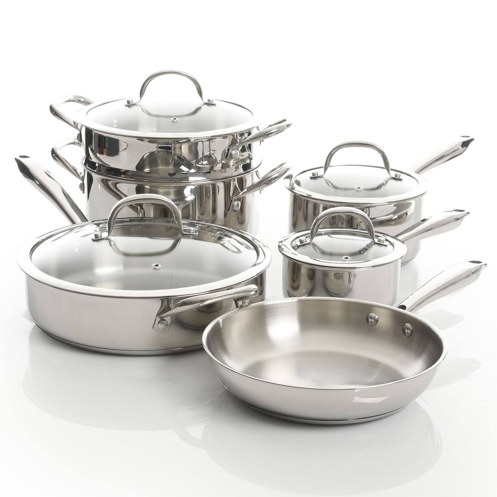 Kenmore® Elite Devon 10-Piece Heavy Gauge Stainless Steel Cookware Set