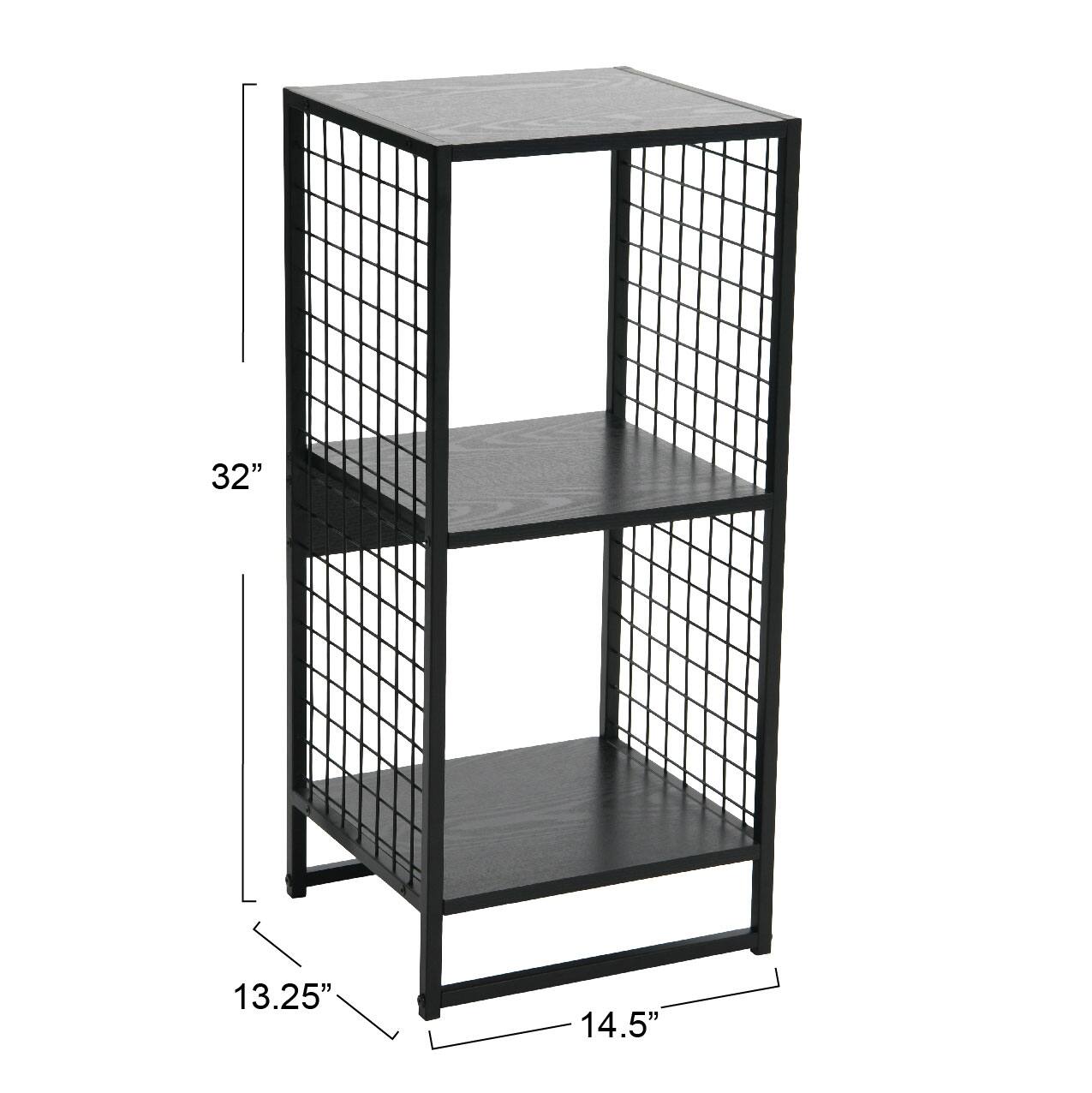 Household Essentials 28&#x22; Trellis 2 Compartment Storage Bookshelf