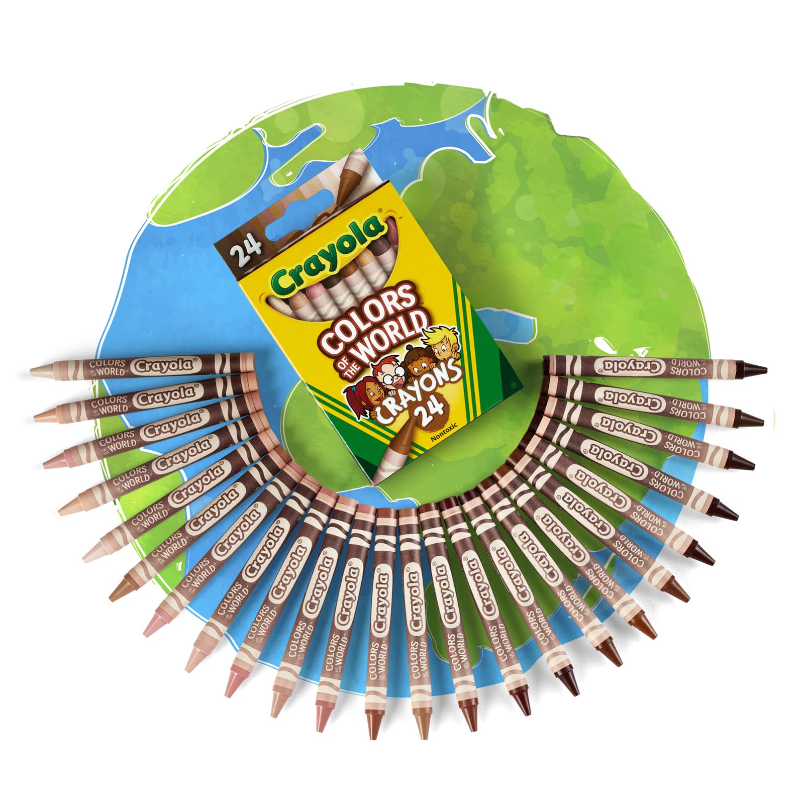 12 Packs: 24 ct. (288 total) Crayola&#xAE; Colors of the World&#x2122; Skin Tone Crayons