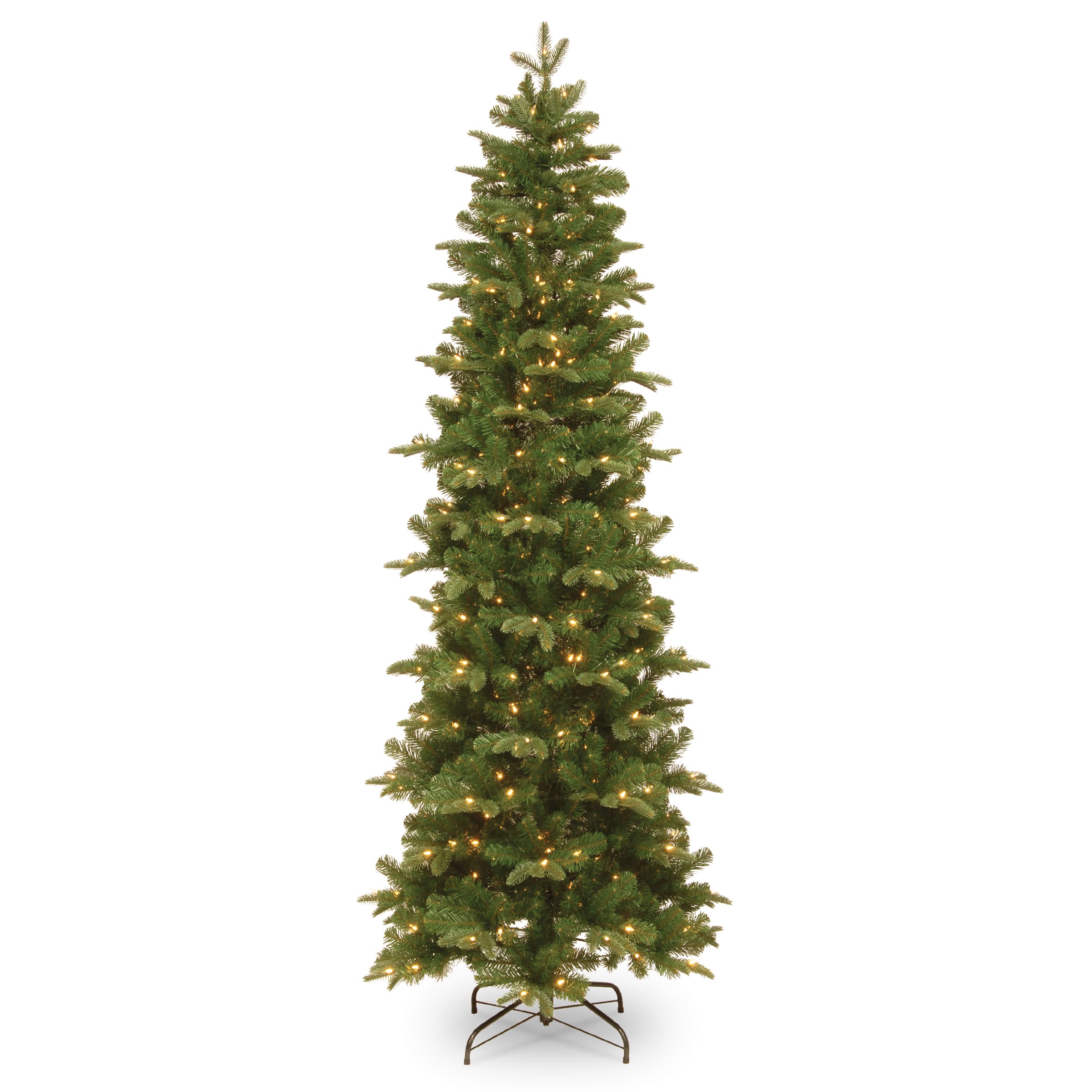 6.5ft. Pre-Lit Feel Real® Prescott Pencil Slim Artificial Christmas Tree, Clear Lights