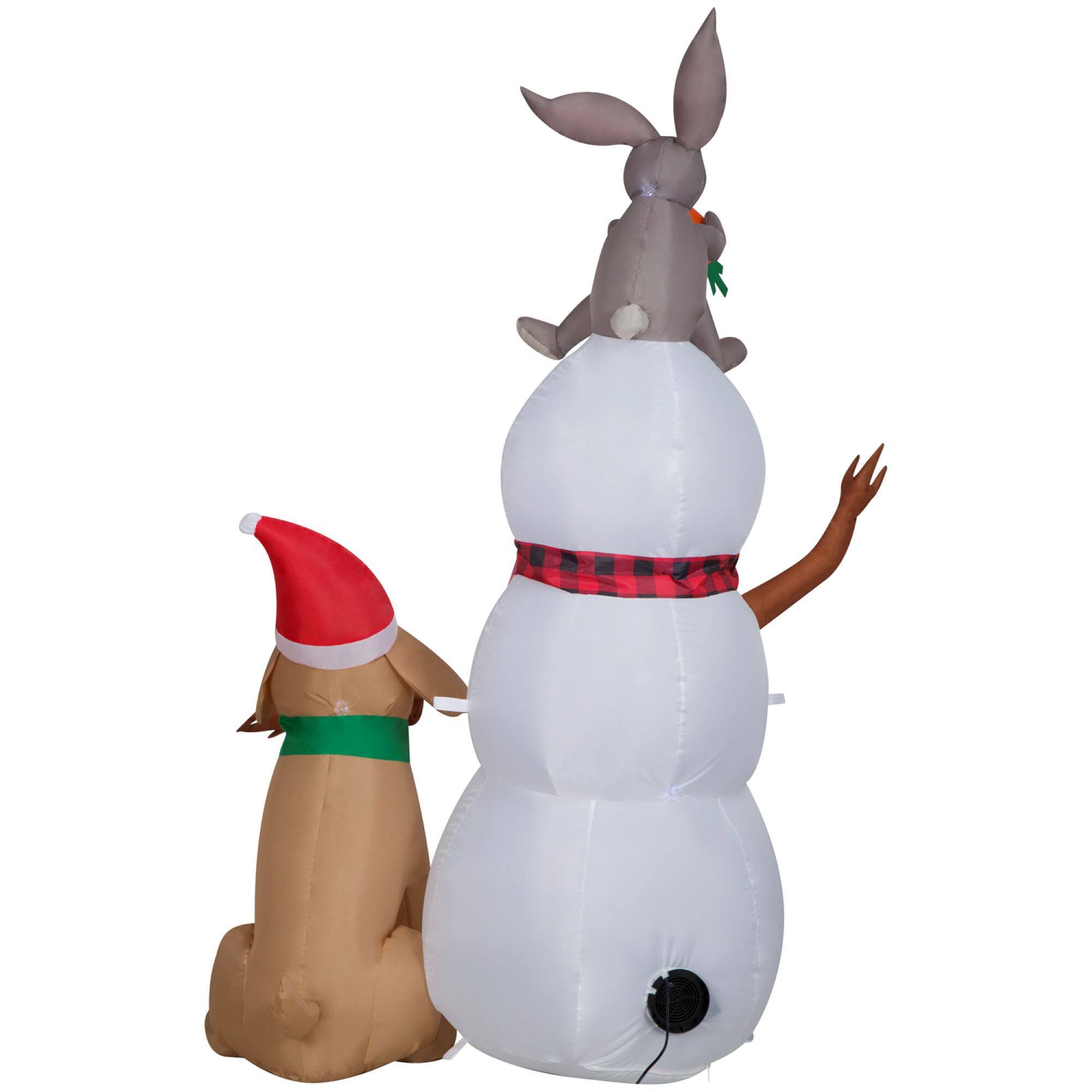 Airblown&#xAE; 6ft. Christmas Inflatable Snowman with Bunny &#x26; Dog