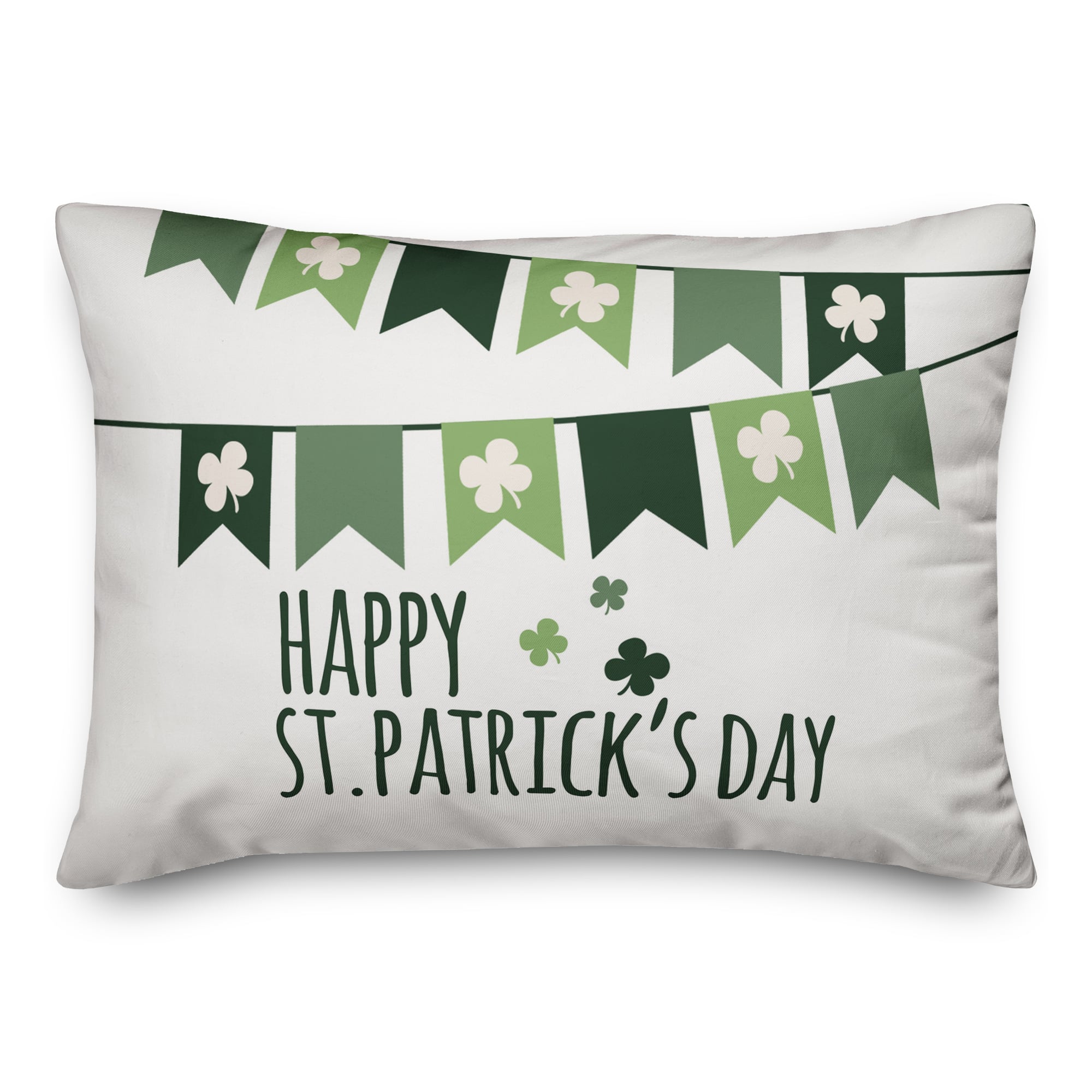 Happy St Pats Banner 14" x 20" Throw Pillow