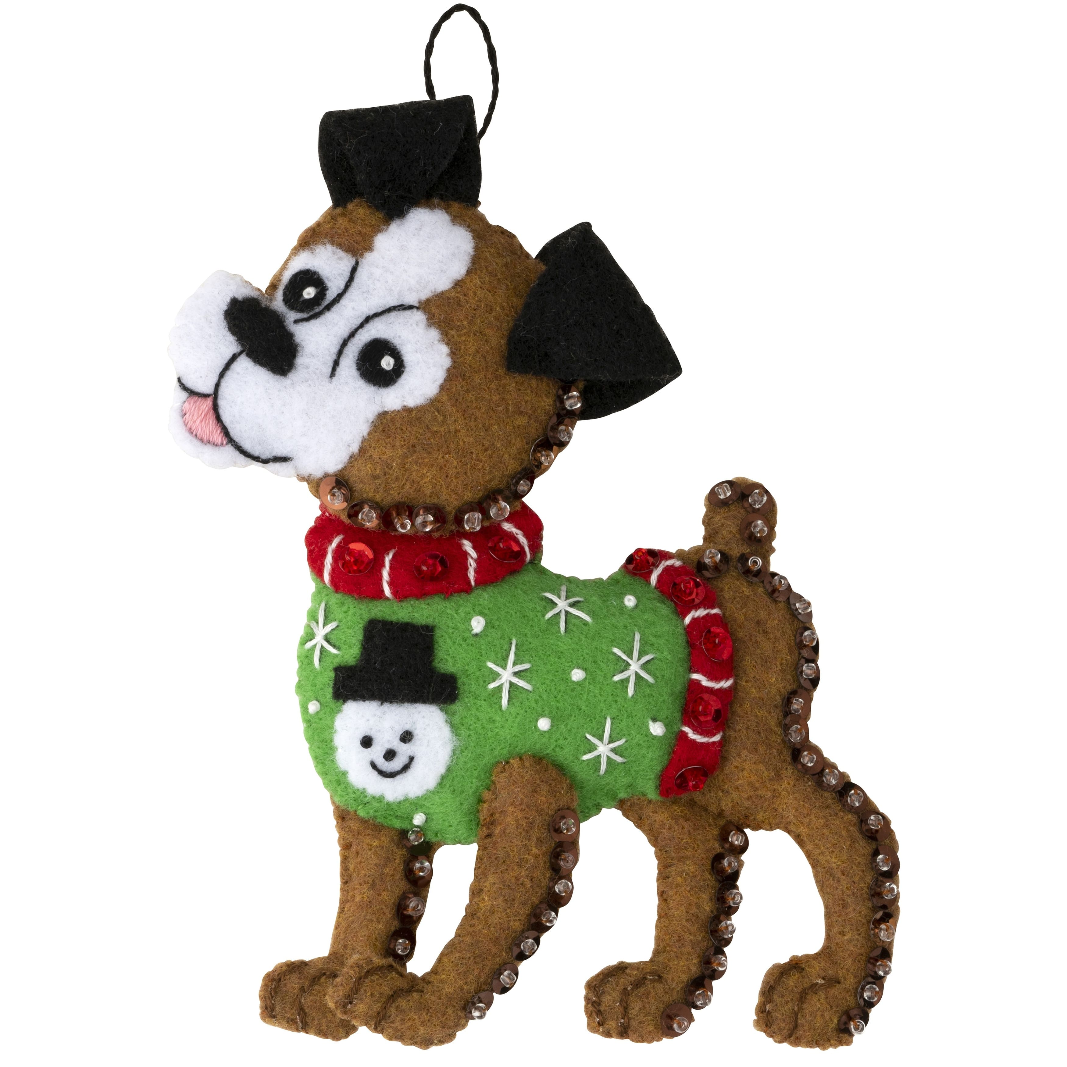 Bucilla&#xAE; Dogs in Ugly Sweaters Felt Ornaments Applique Kit