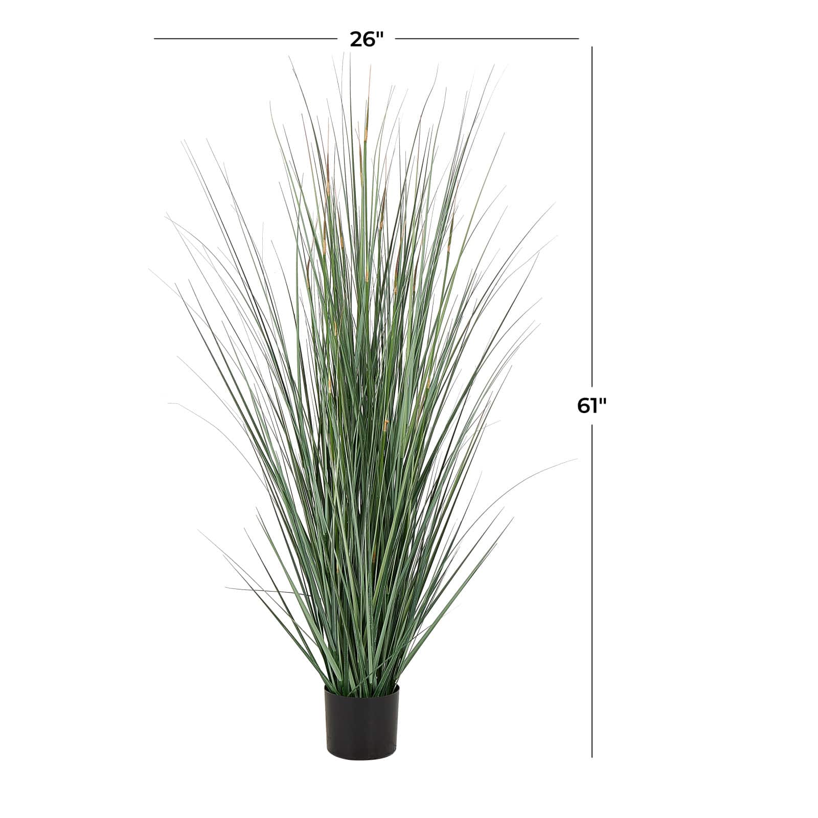5ft. Onion Grass Tall Artificial Plant with Black Pot