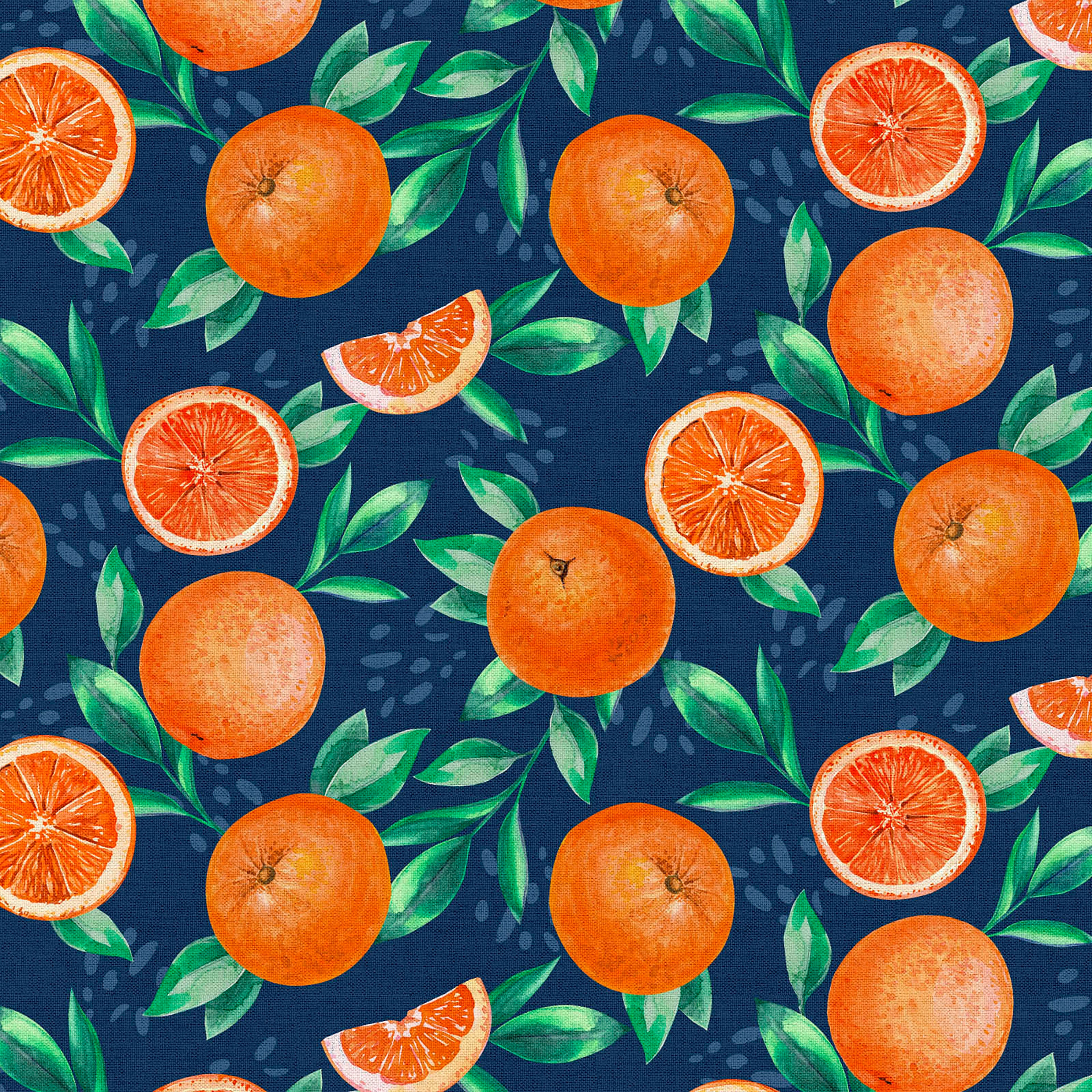 Fabric Editions Navy Orange Grove Cotton Fabric | Michaels