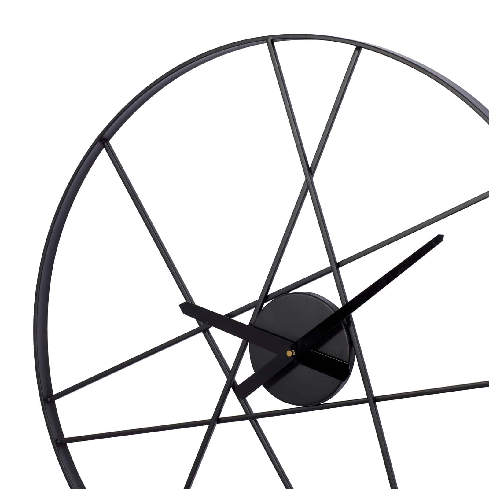 CosmoLiving by Cosmopolitan 24" Black Metal Contemporary Wall Clock