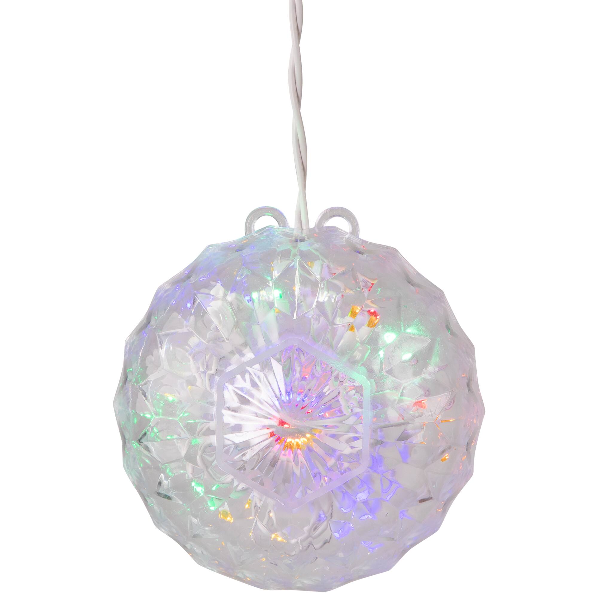 6" MultiColor LED Hanging Crystal Sphere Outdoor Decoration