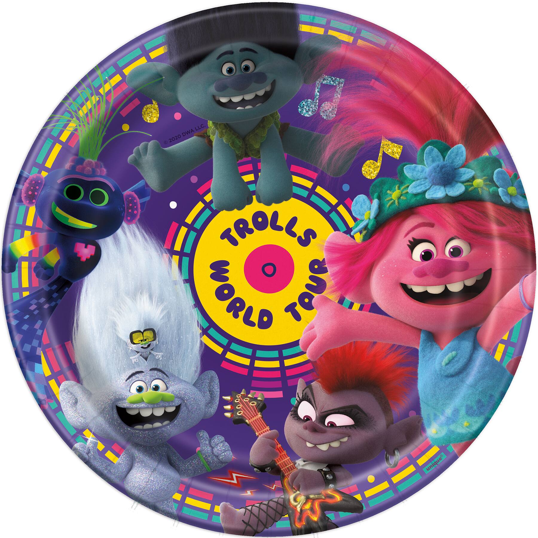 Trolls Party Supplies 9" Lunch Plates-8ct.