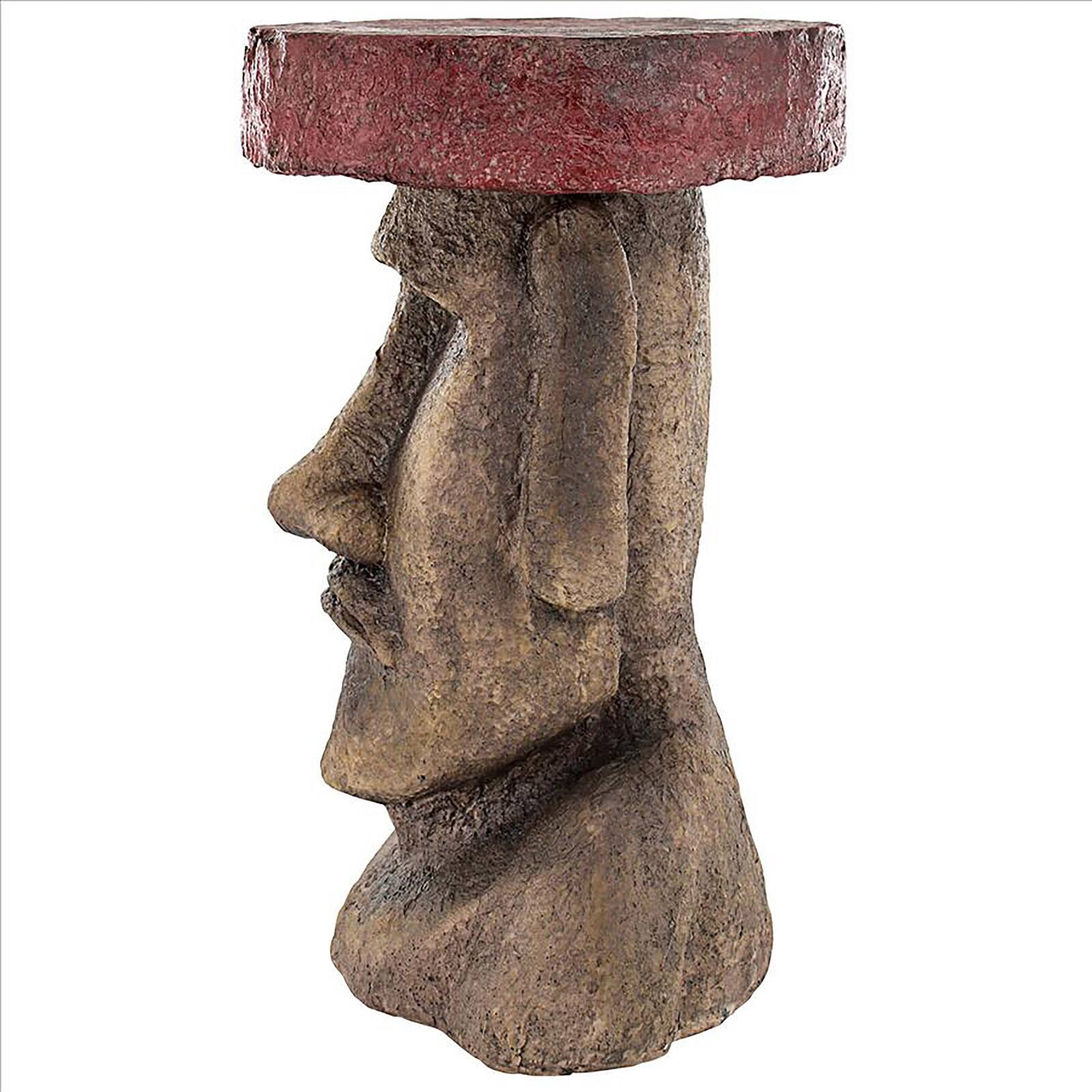 Design Toscano 20.5&#x22; Easter Island Polynesian Moai Sculptural Side Table
