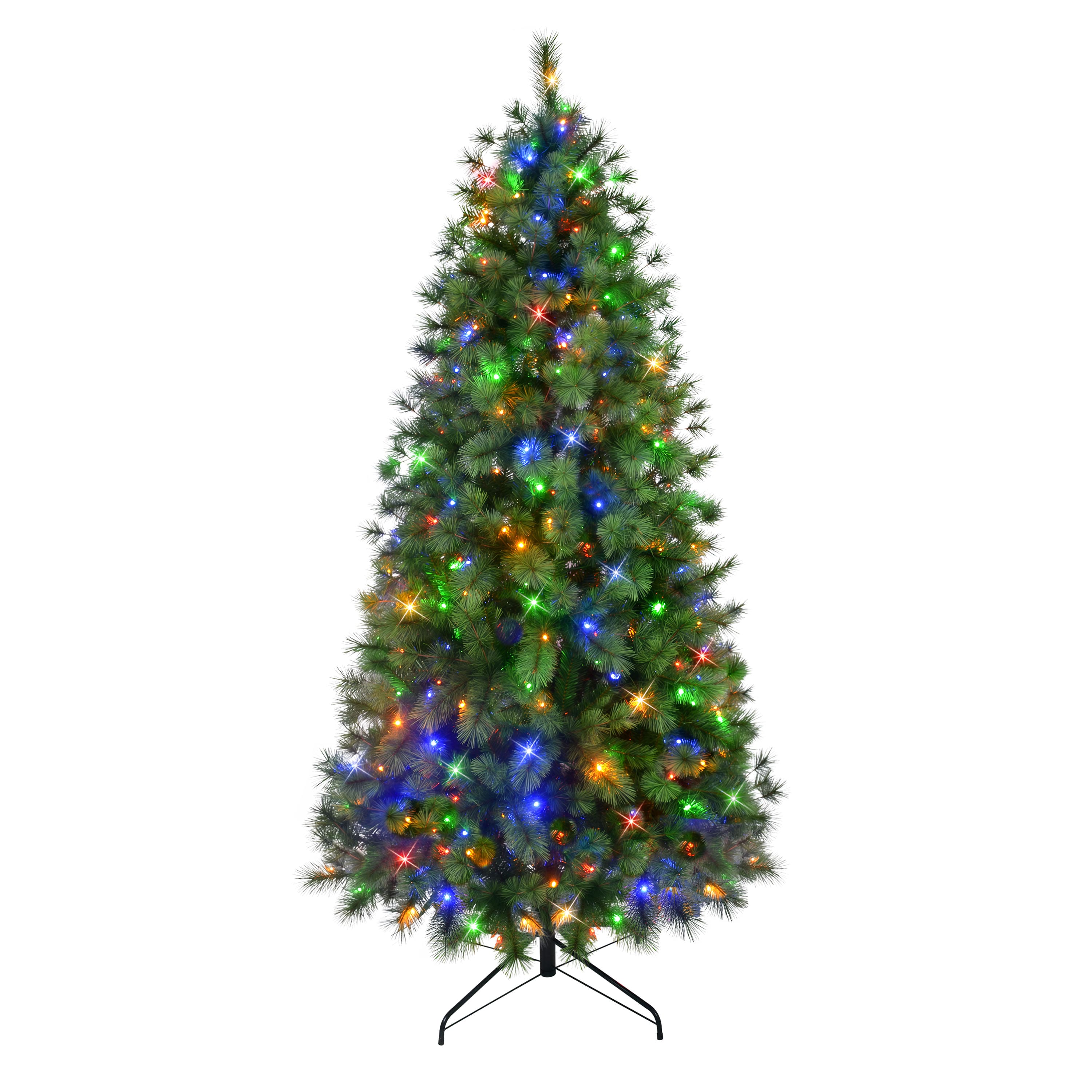 7.5ft. Pre-Lit Colorado Pine Artificial Christmas Tree, Dual Function LED Lights