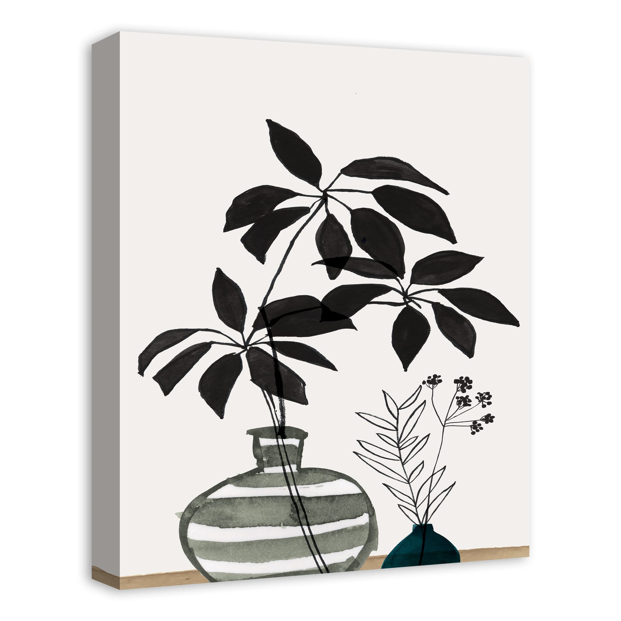 Modern Foliage 16" x 20" Canvas Wall Art