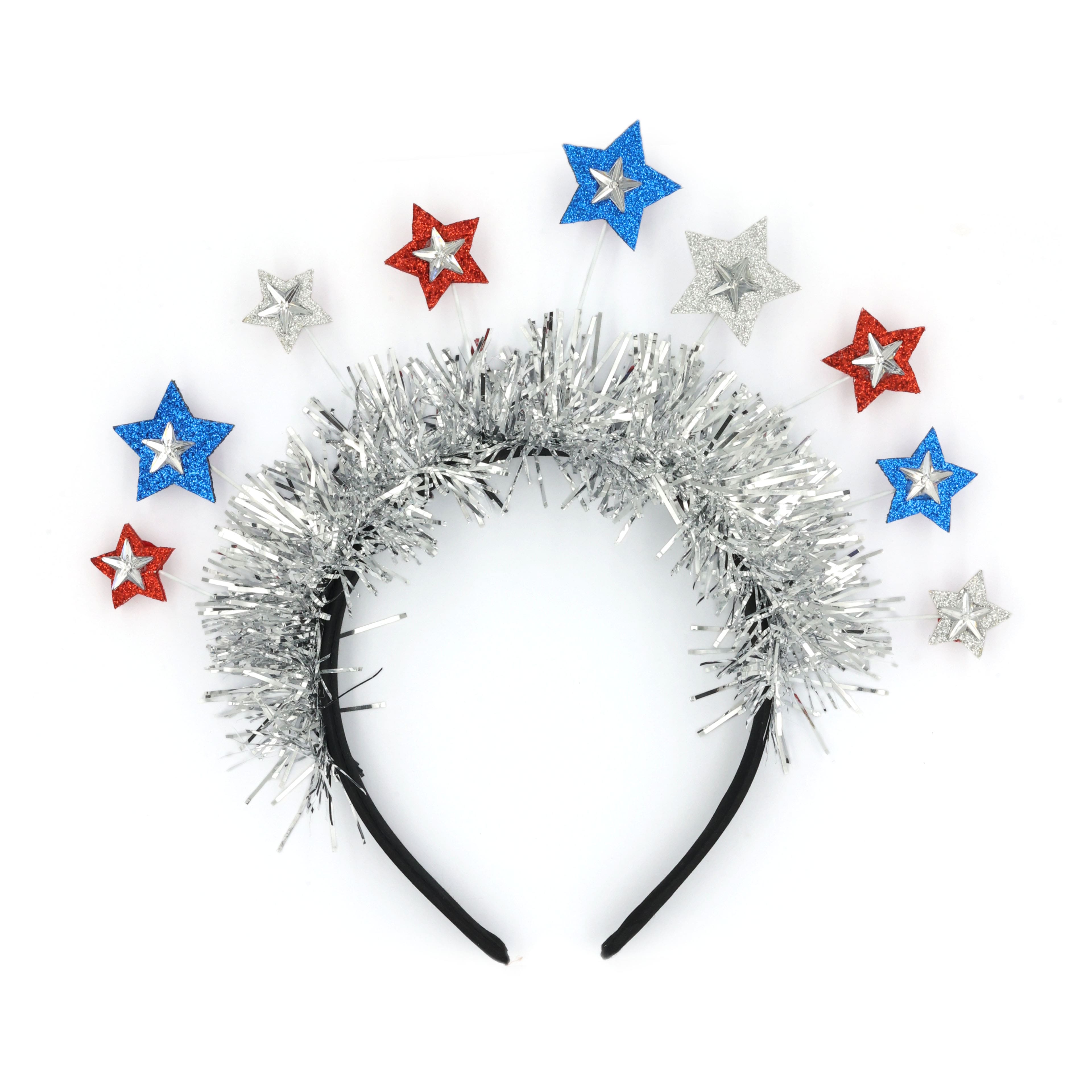 Adult Silver Tinsel Headband by Celebrate It&#x2122;
