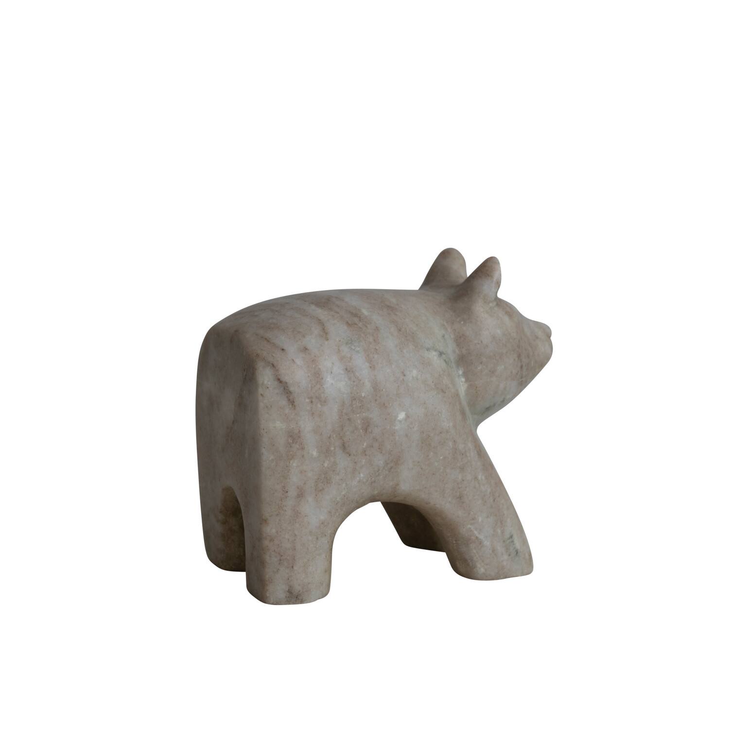 Hello Honey&#xAE; 4.5&#x22; Beige Marble Bear Bookend
