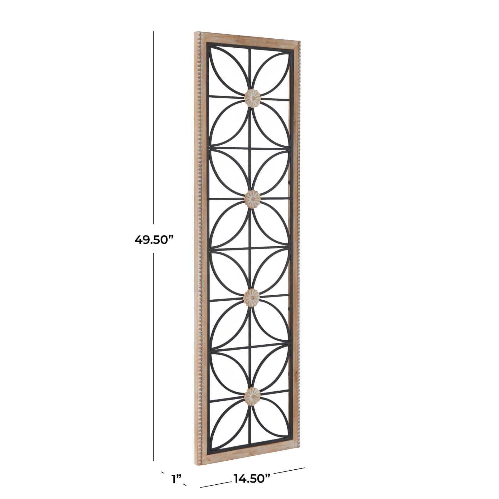 Black Metal Farmhouse Wall Decor, 15" x 1" x 50"