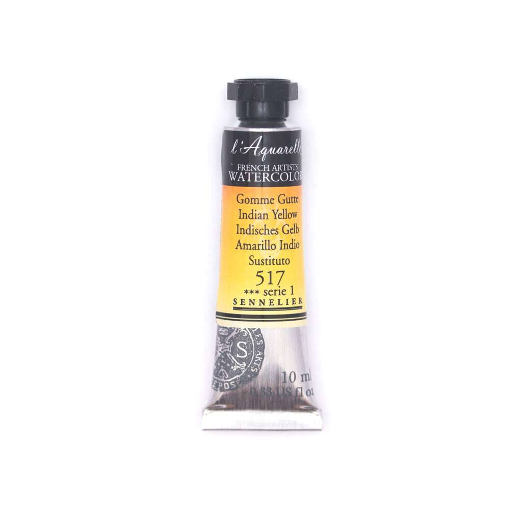 Sennelier Acquarello Artisti Francesi, Tubo 10 Ml, Colore Giallo Iridiscente, Con Miele, Lucente