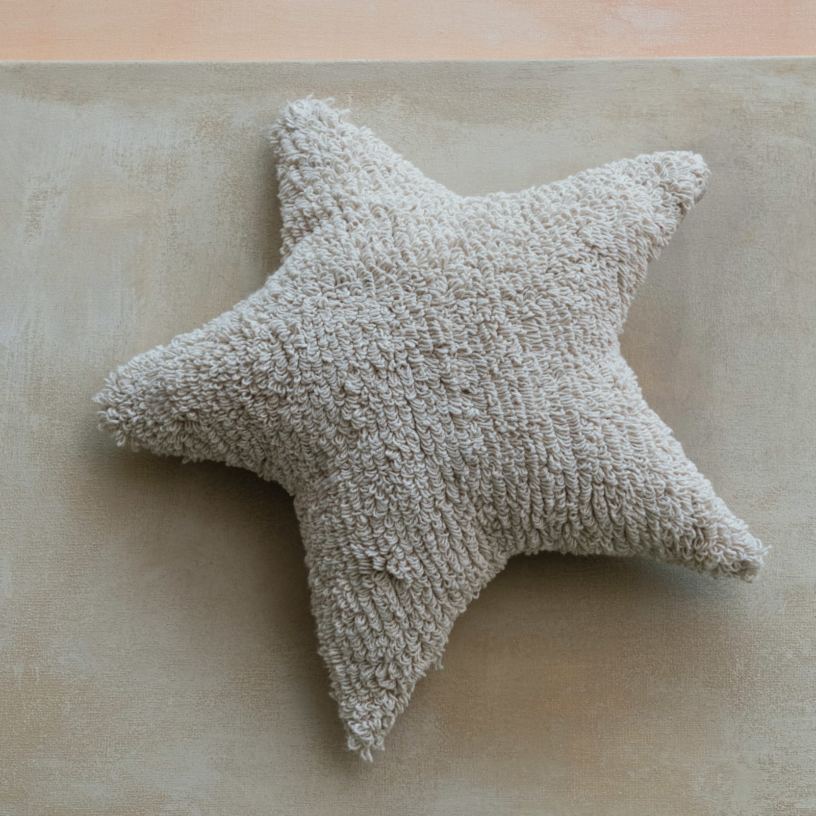 Hello Honey&#xAE; 15&#x22; Natural Tufted Star-Shaped Throw Pillow