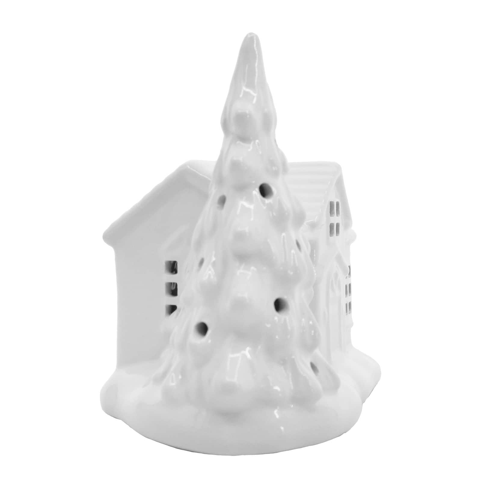 6&#x22; Pre-Lit Ceramic House Decoration by Ashland&#xAE;