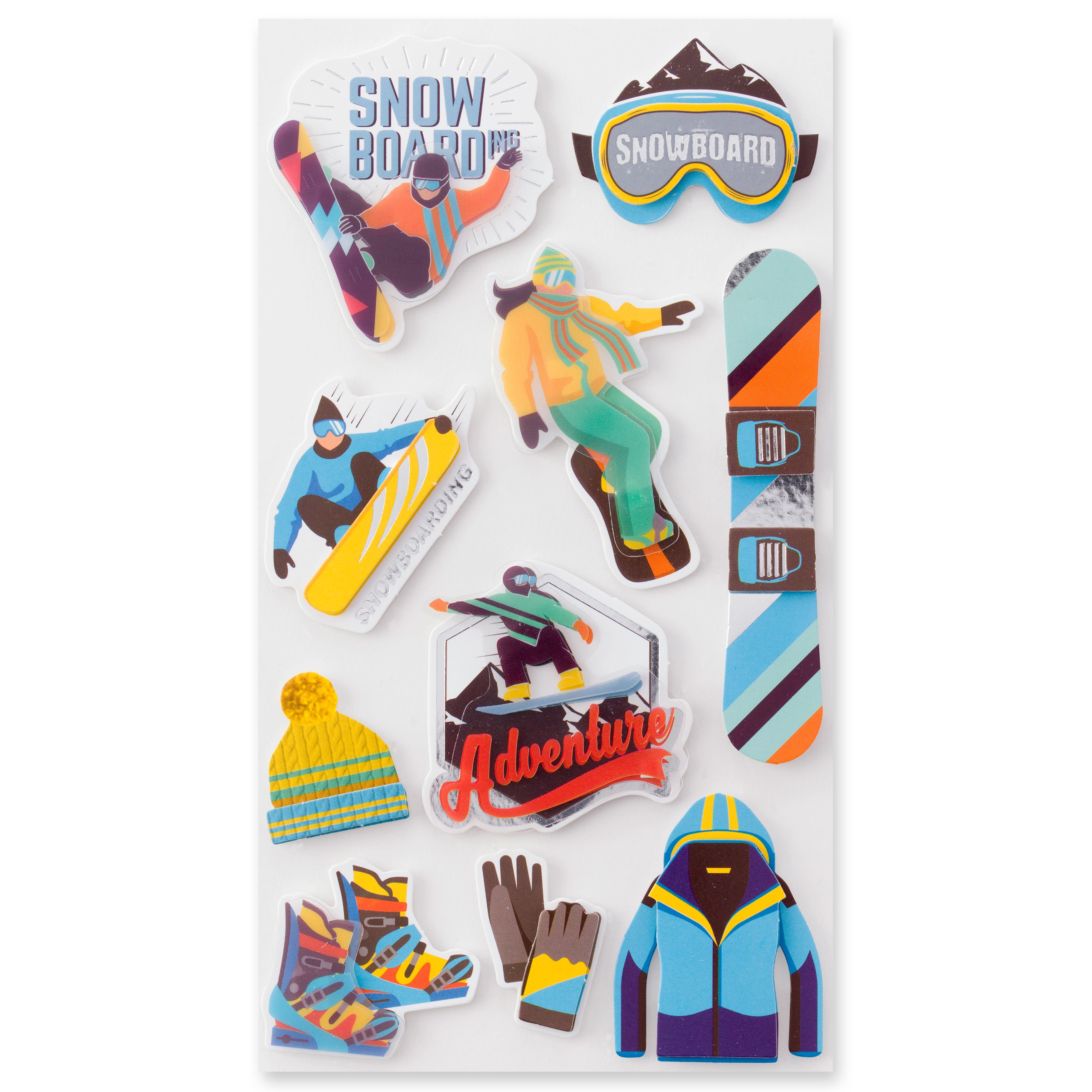 12 Pack: Snowboard Stickers by Recollections&#x2122;