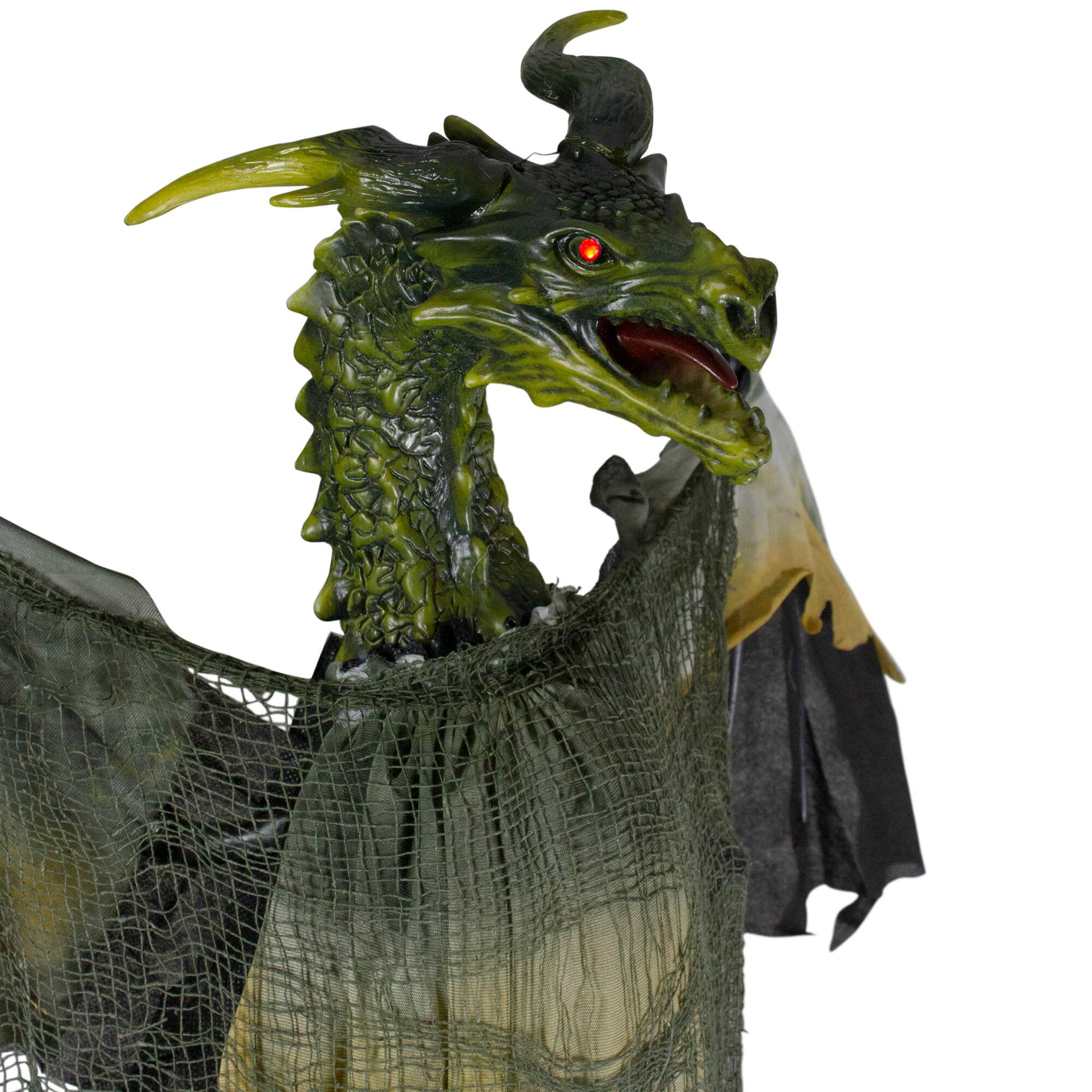 39" Lighted & Animated Dragon Halloween Decoration