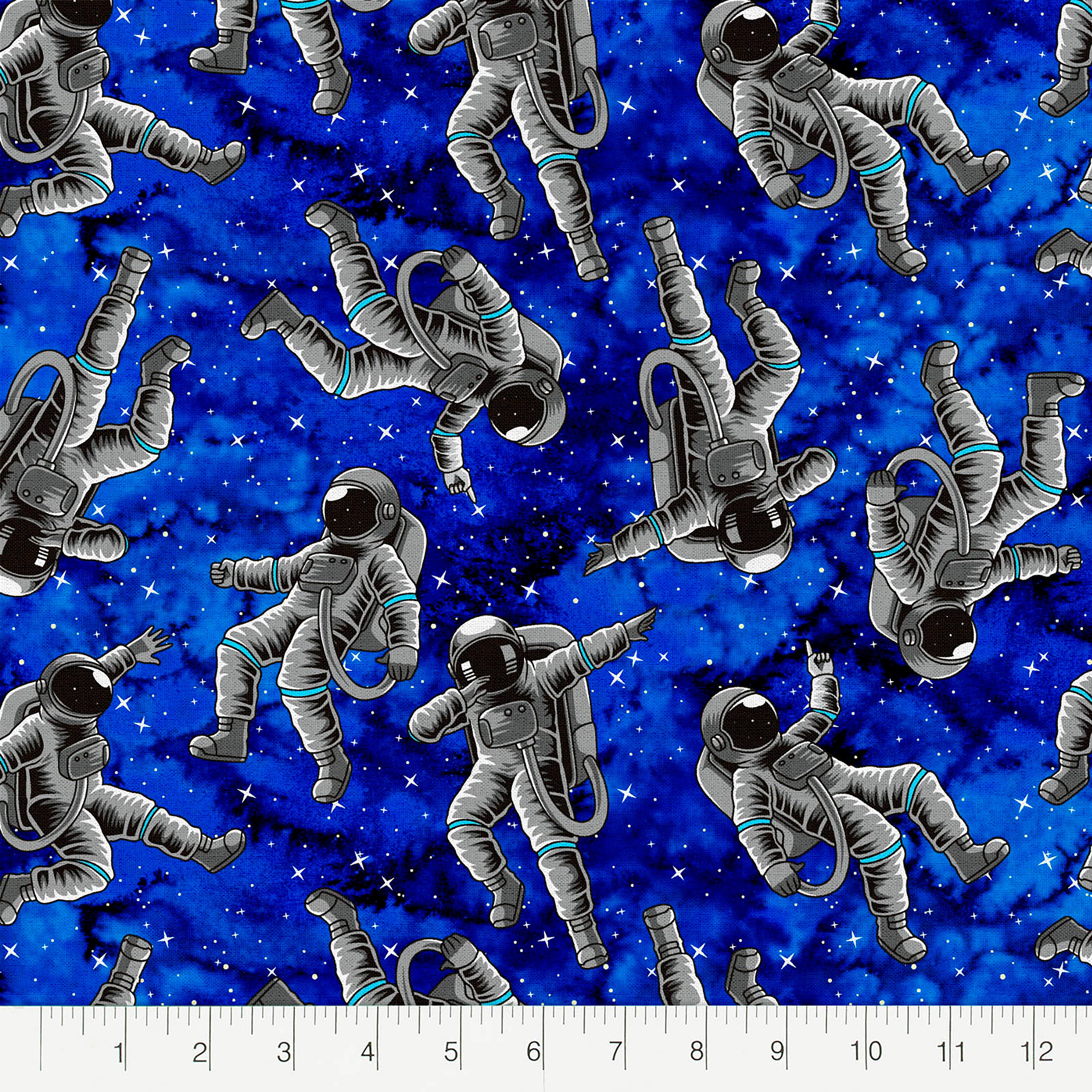 Fabric Editions Blue Astronaut Cotton Fabric