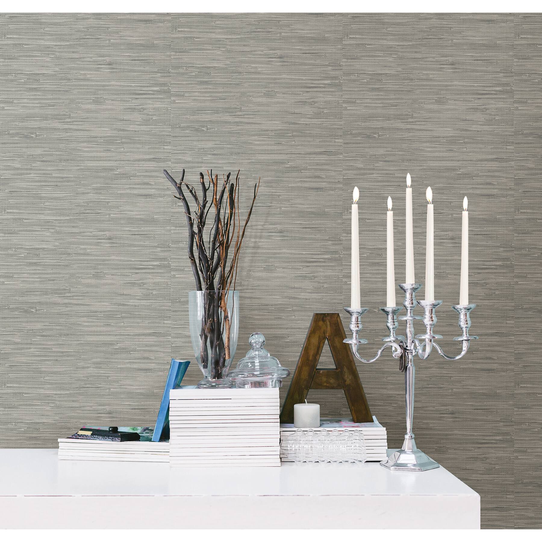NuWallpaper Tibetan Grasscloth Peel & Stick Wallpaper