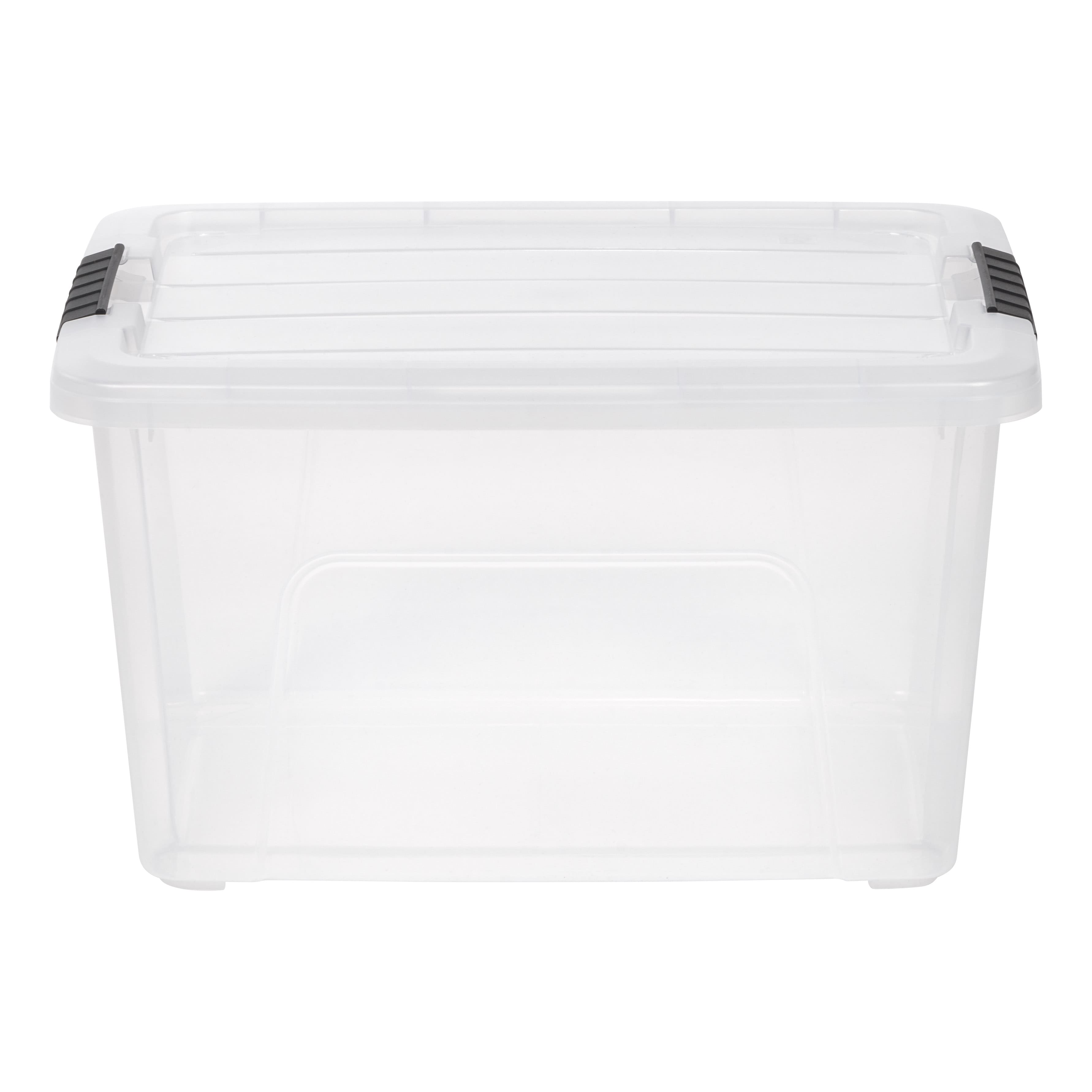 IRIS® 32qt. Buckled Clear Boxes with Clear Buckle Lids, 4ct.