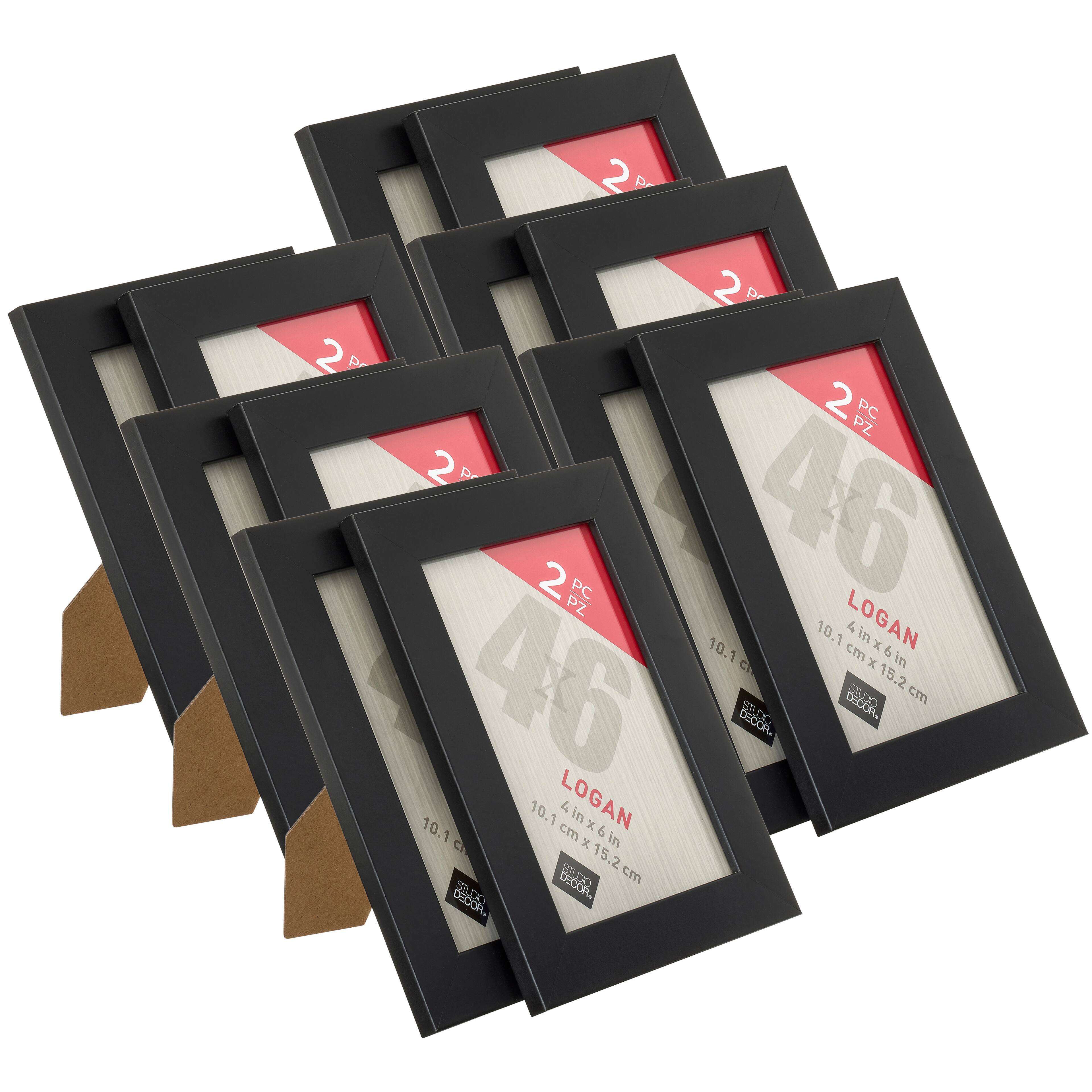 12 Packs: 2 ct. (24 total) Black Tabletop Frames, Logan by Studio Décor®