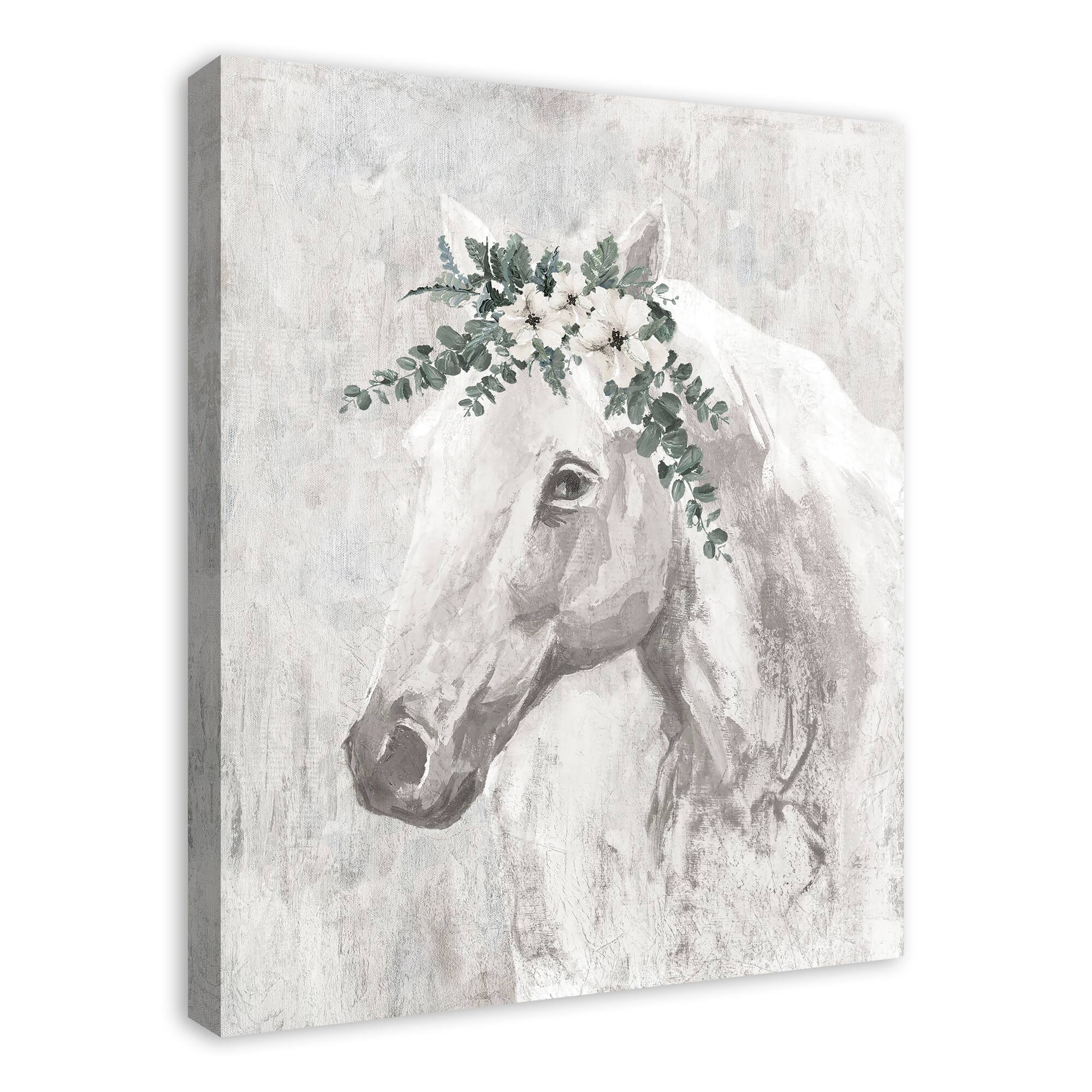 Horse With Greens 24&#x22; x 30&#x22; Canvas Wall Art