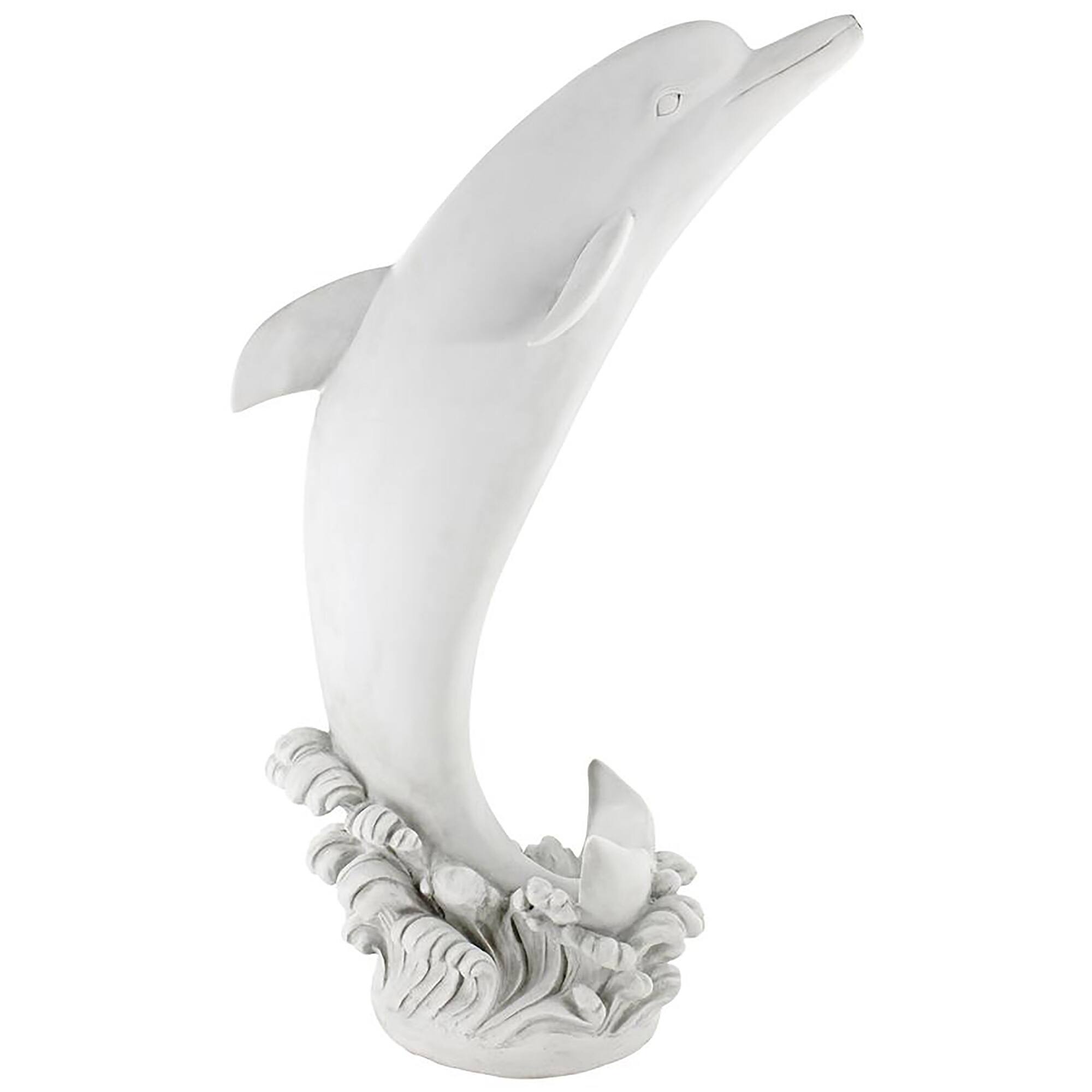 Design Toscano 3ft. Medium Tropical Tale Leaping Dolphin Piped Garden Statue