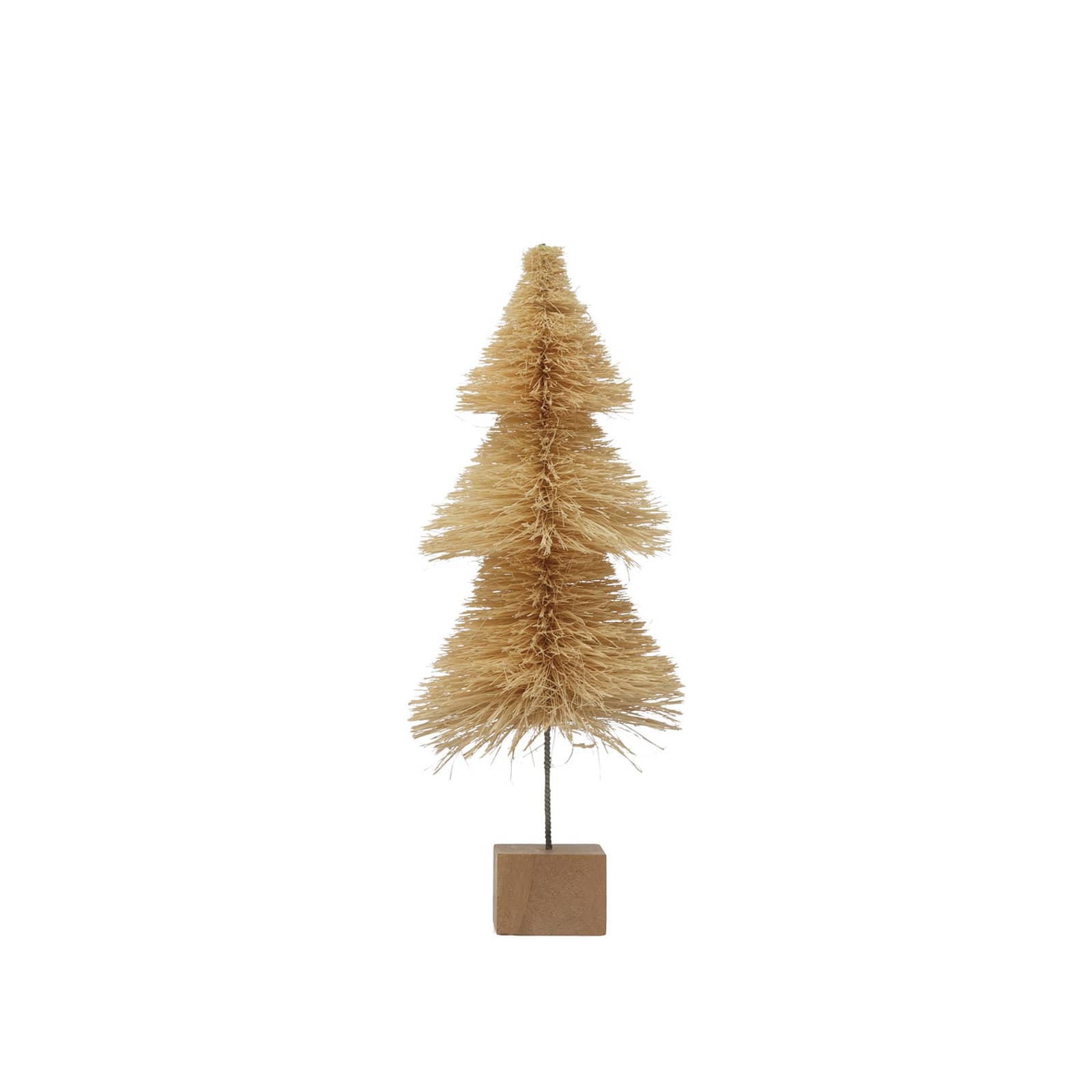 Hello Honey® Cream Sisal Bottle Brush Tree with Wood Base