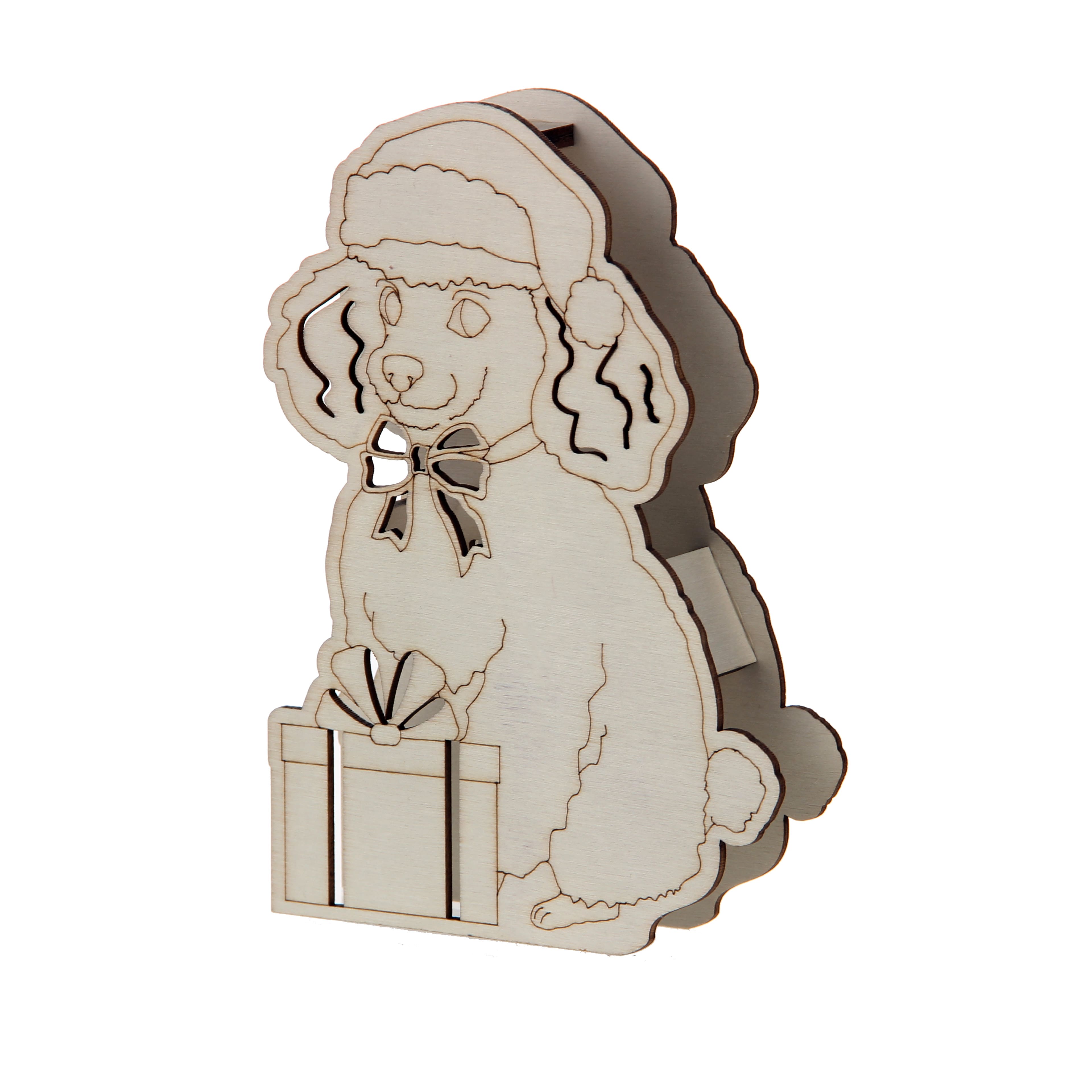 6.5&#x22; DIY Poodle LED Wood D&#xE9;cor by Make Market&#xAE;