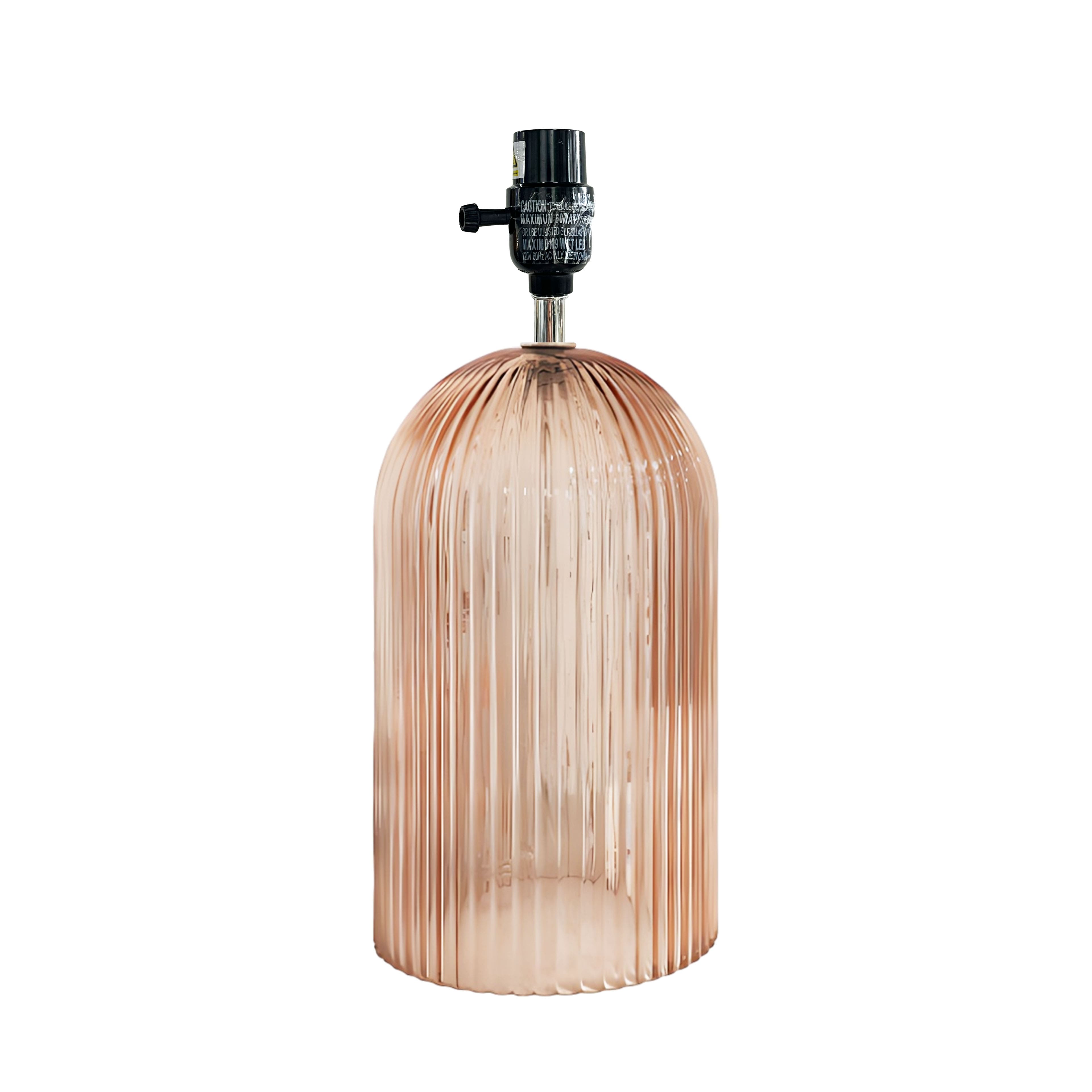 17.5&#x22; Pink Glass Tabletop Lamp by Ashland&#xAE;