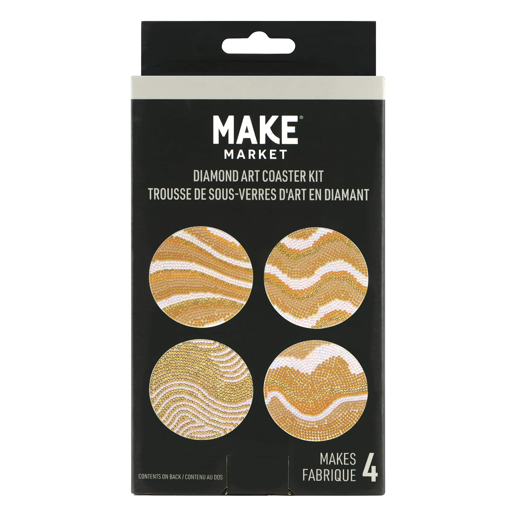 Round Striped Diamond Art Coaster Kit by Make Market&#xAE;