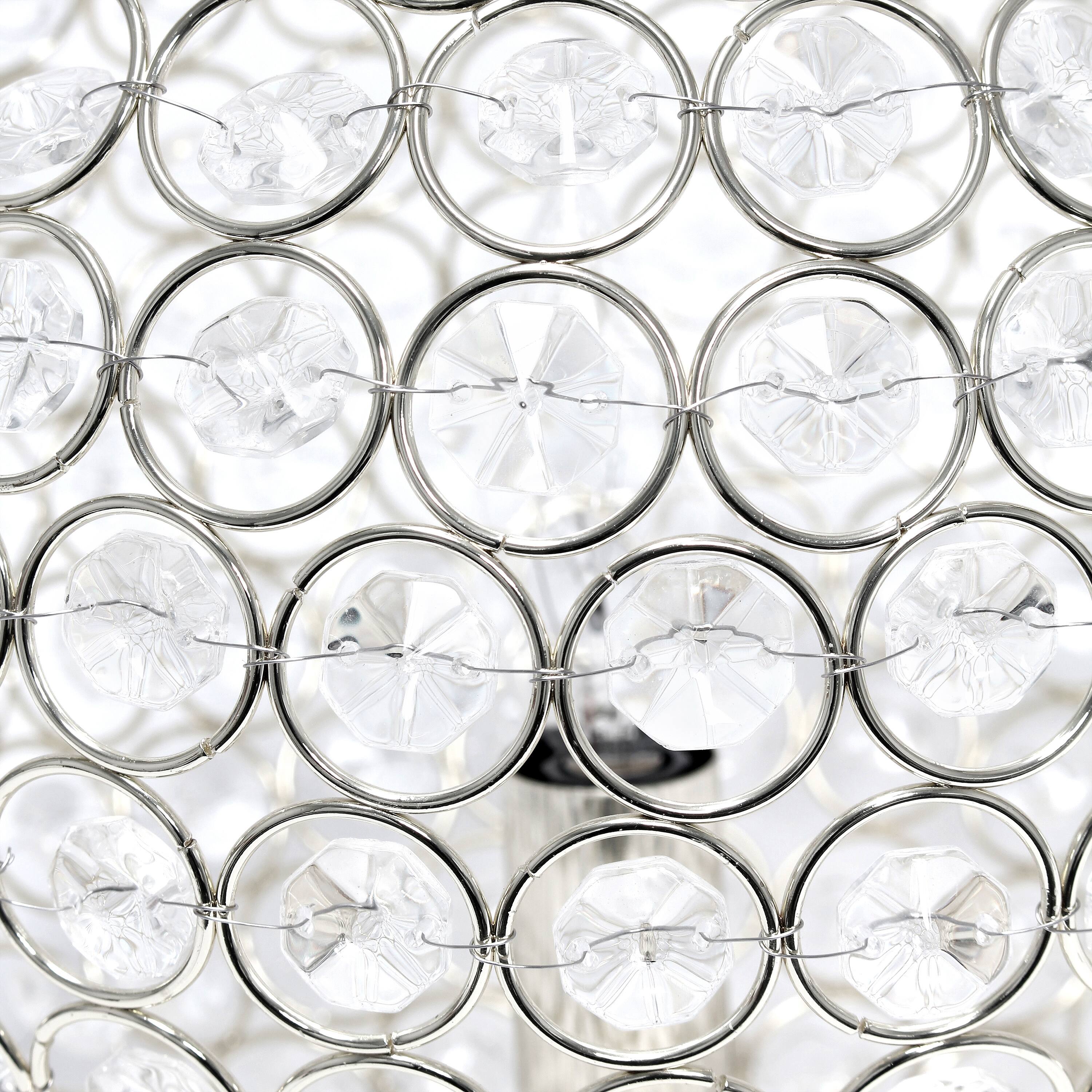 Lalia Home 10" Medium Metal Crystal Round Orb Table Lamp