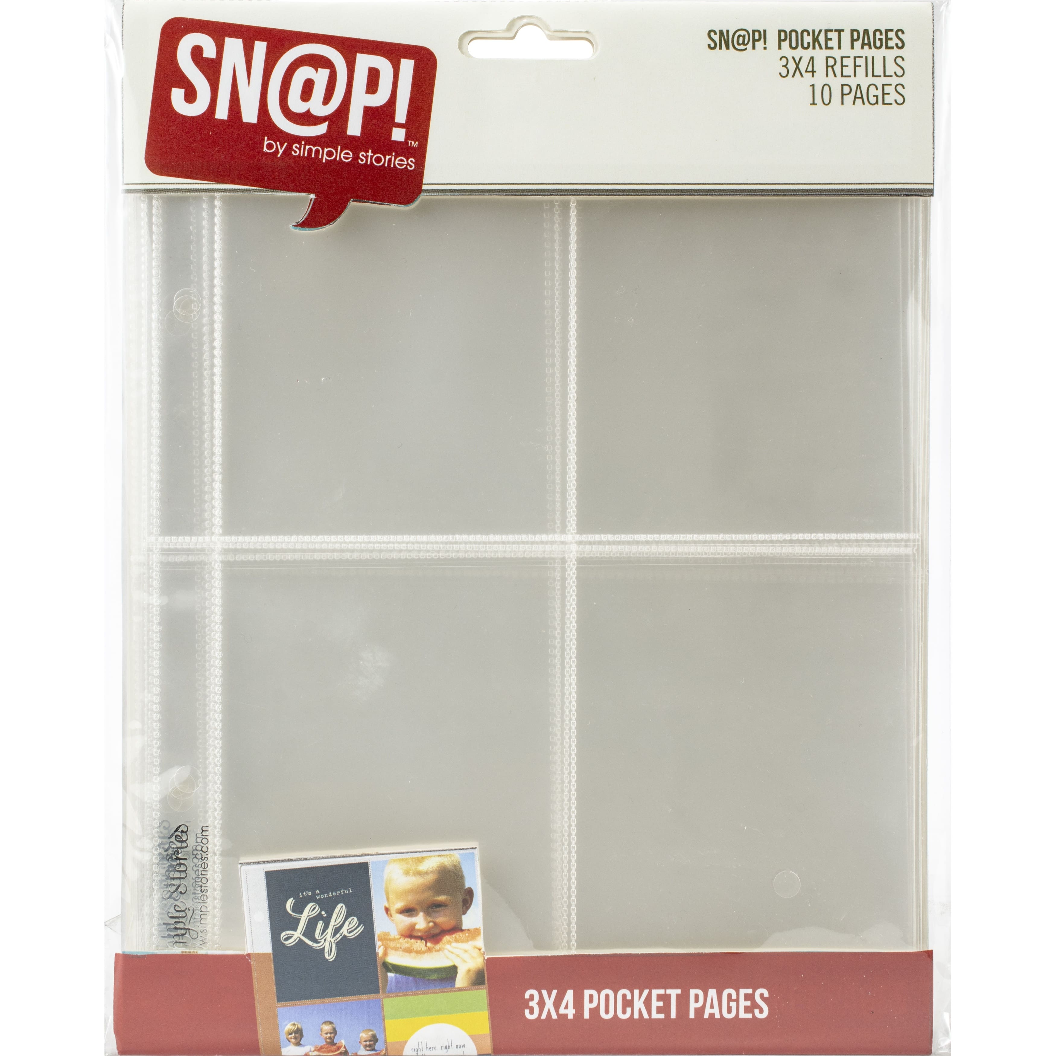 Simple Stories Sn@p!™ 3 x 4 Pocket Pages for 6 x 8 Binders
