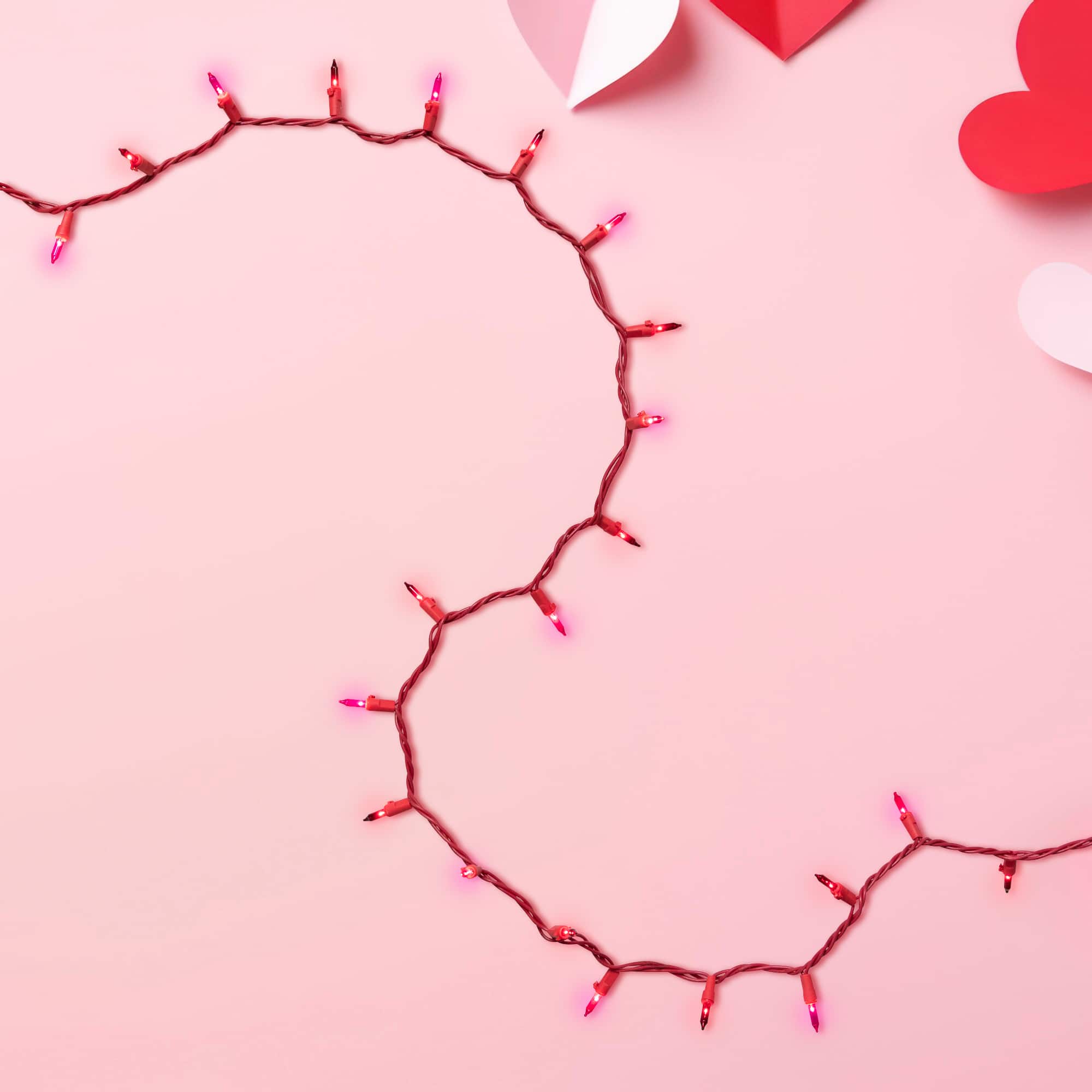 50ct Red and Pink Mini Valentine's Day Light Set 10ft Red Wire