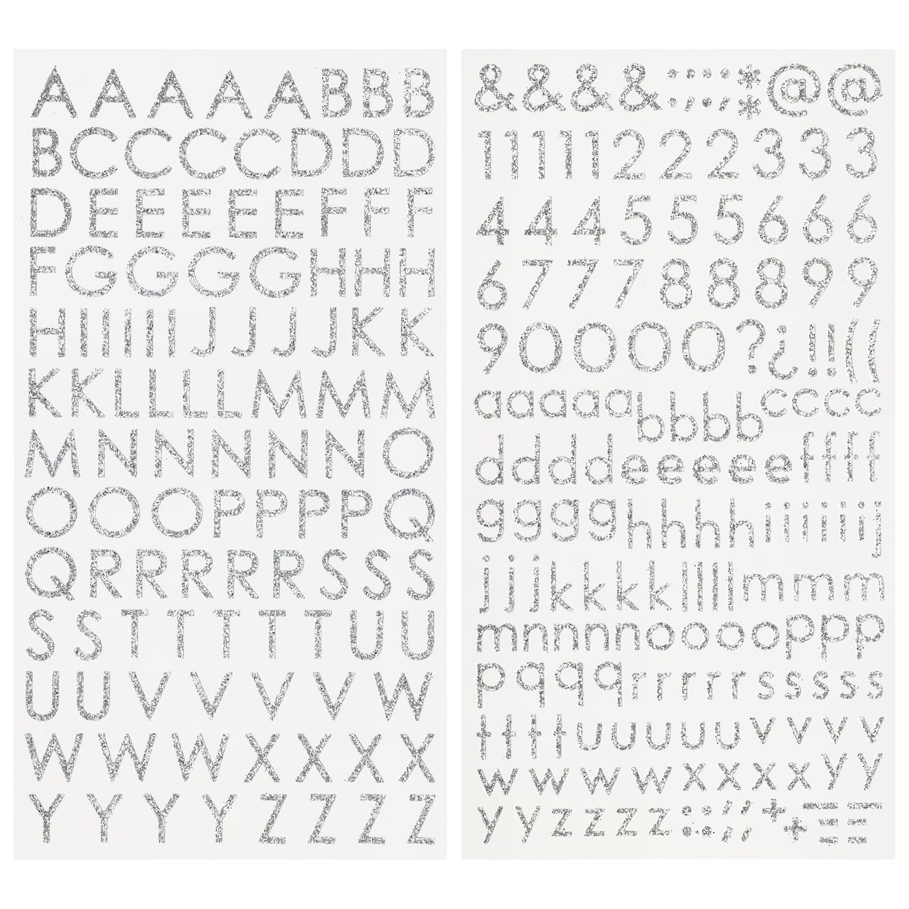 Glitter Block Alphabet Stickers by Recollections™, Color: Silver | Michaels