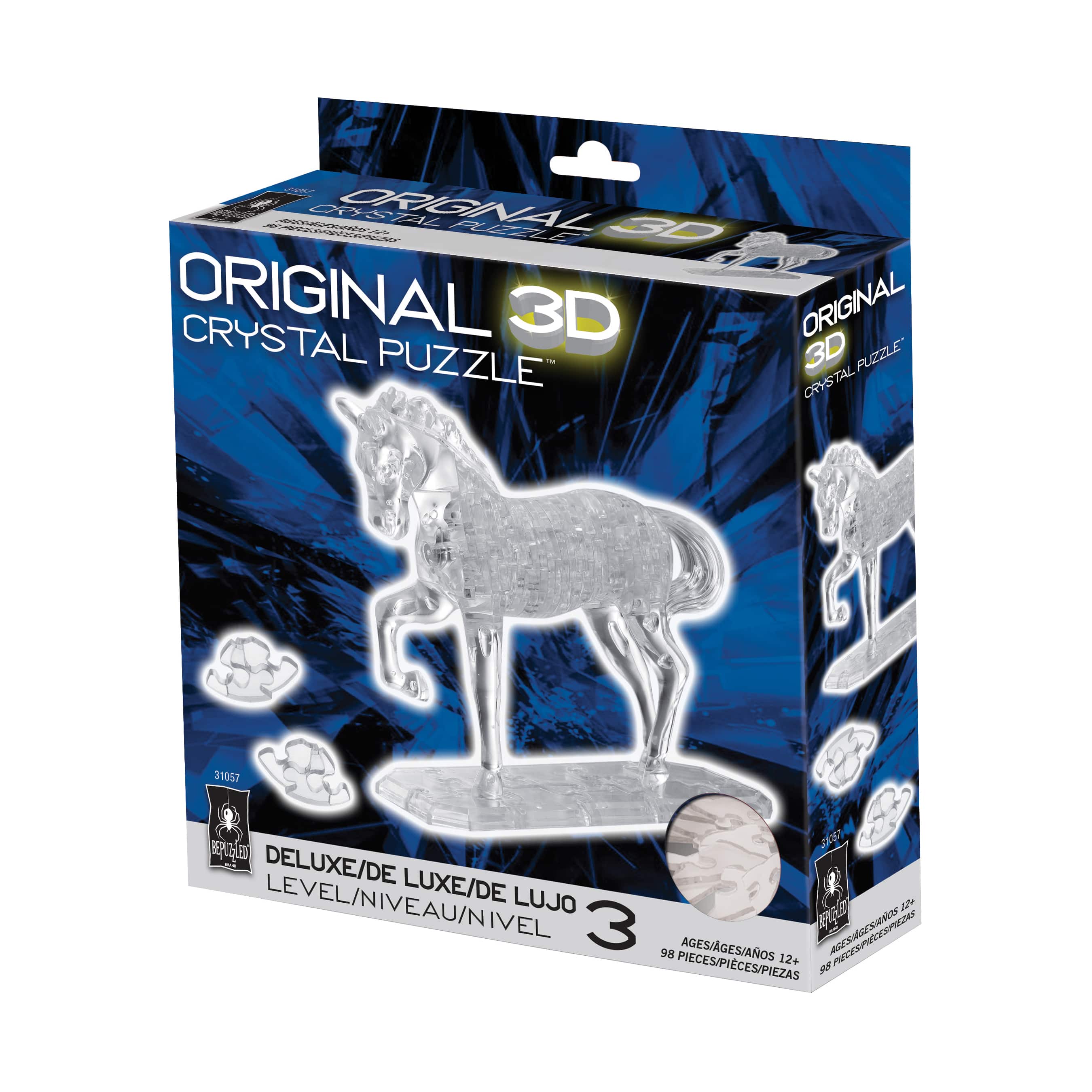 Original 3D Crystal Puzzle&#x2122; White Horse 98 Piece Puzzle